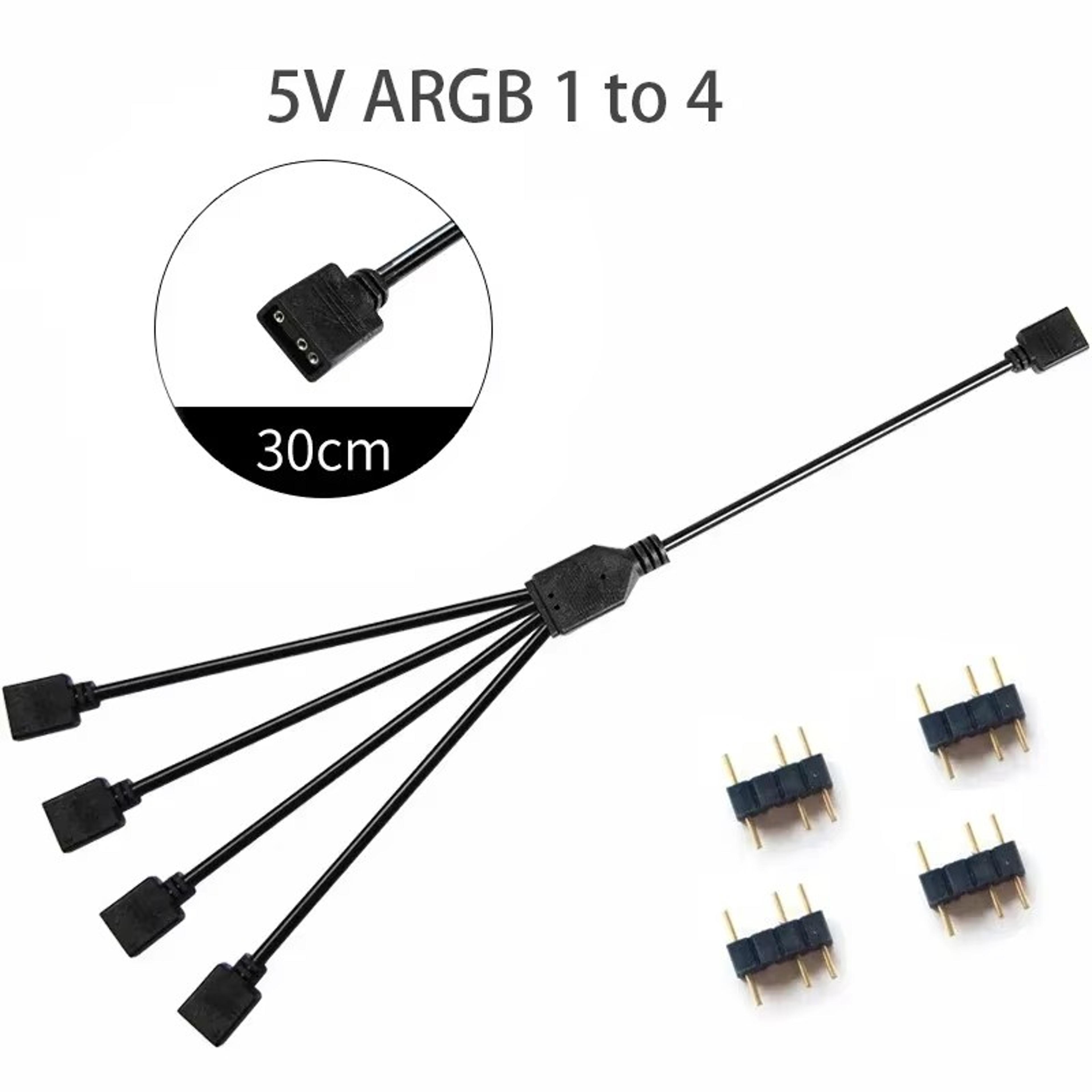 5V 3Pin ARGB Extension Cable  Addressable RGB Connector For PC Fans And LED Strips 10