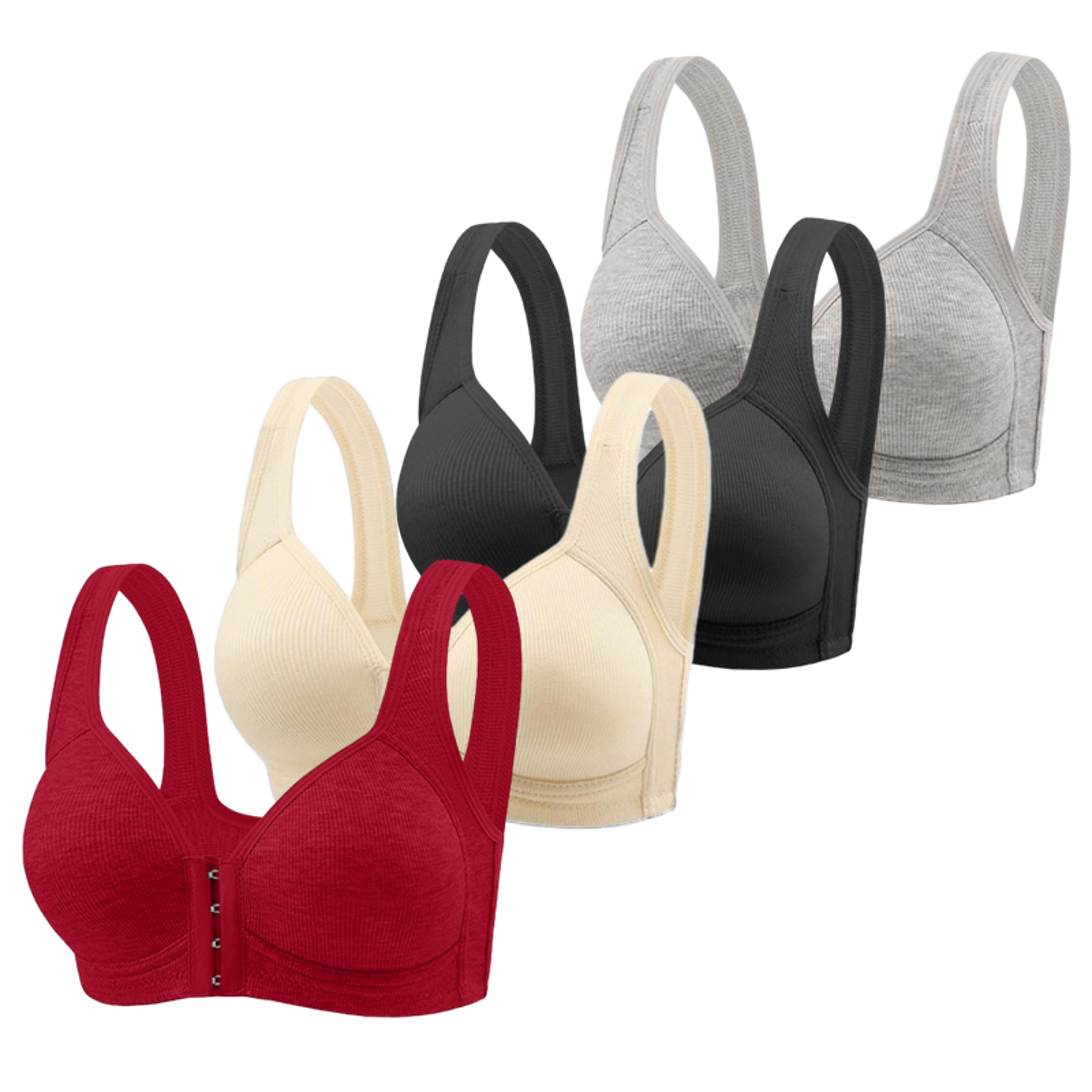 Seamless Front Closure Bra For Women  WireFree PushUp Full Coverage Bralette 10