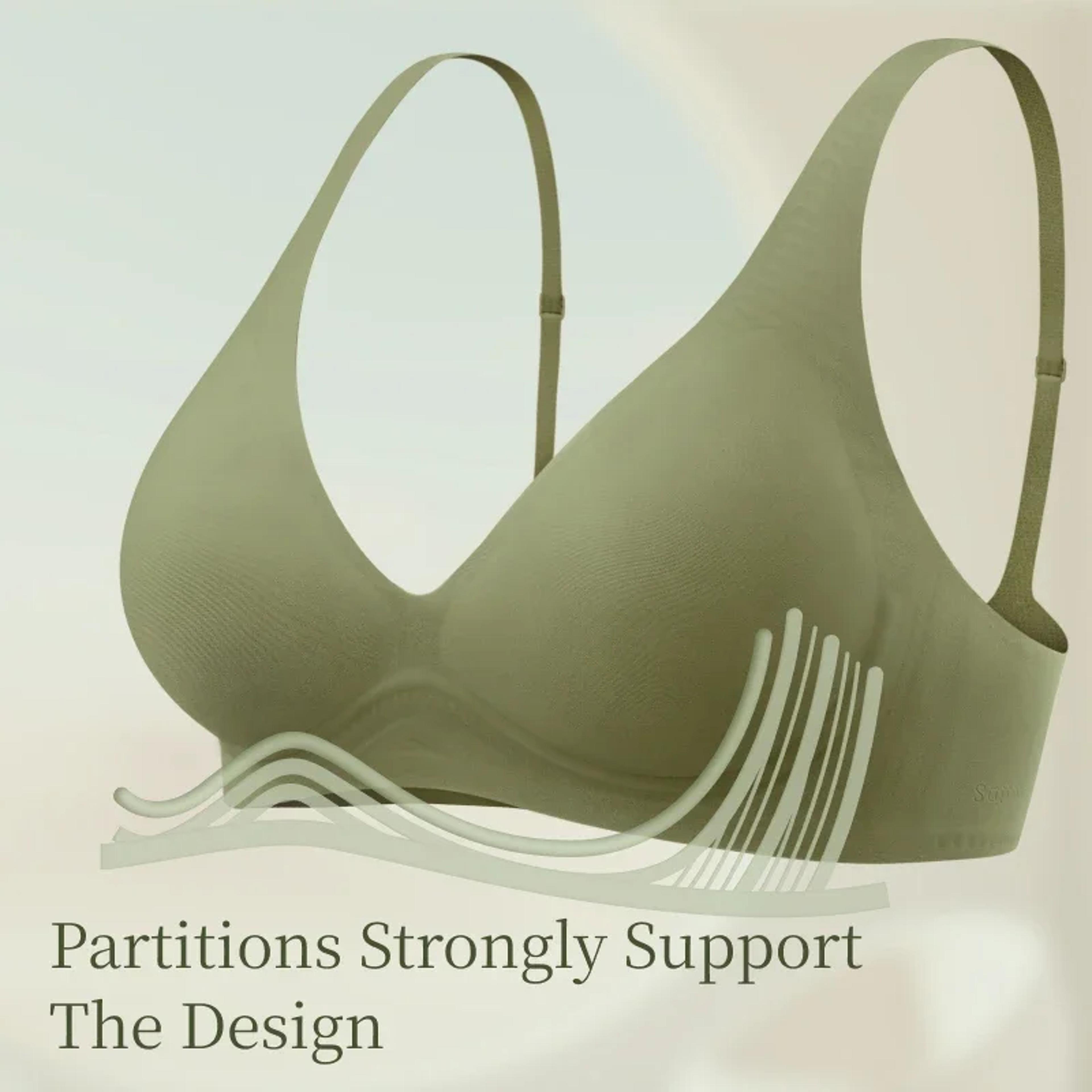 Wireless Push Up Seamless Bra For Women With Deep V Plunge And Adjustable Straps 4