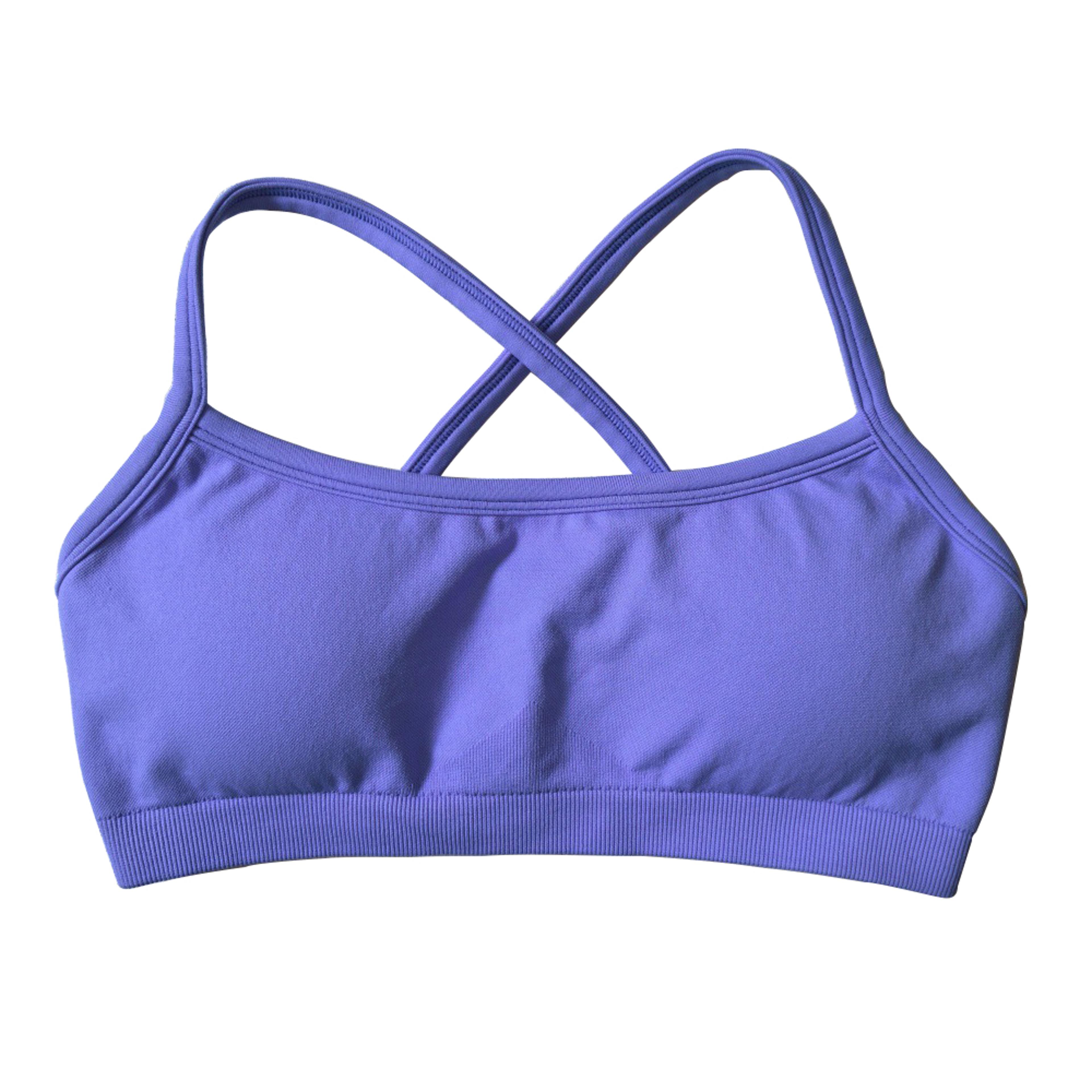 Womens Seamless Sports Bra With Cross Back  Breathable QuickDry Yoga Workout Top 12