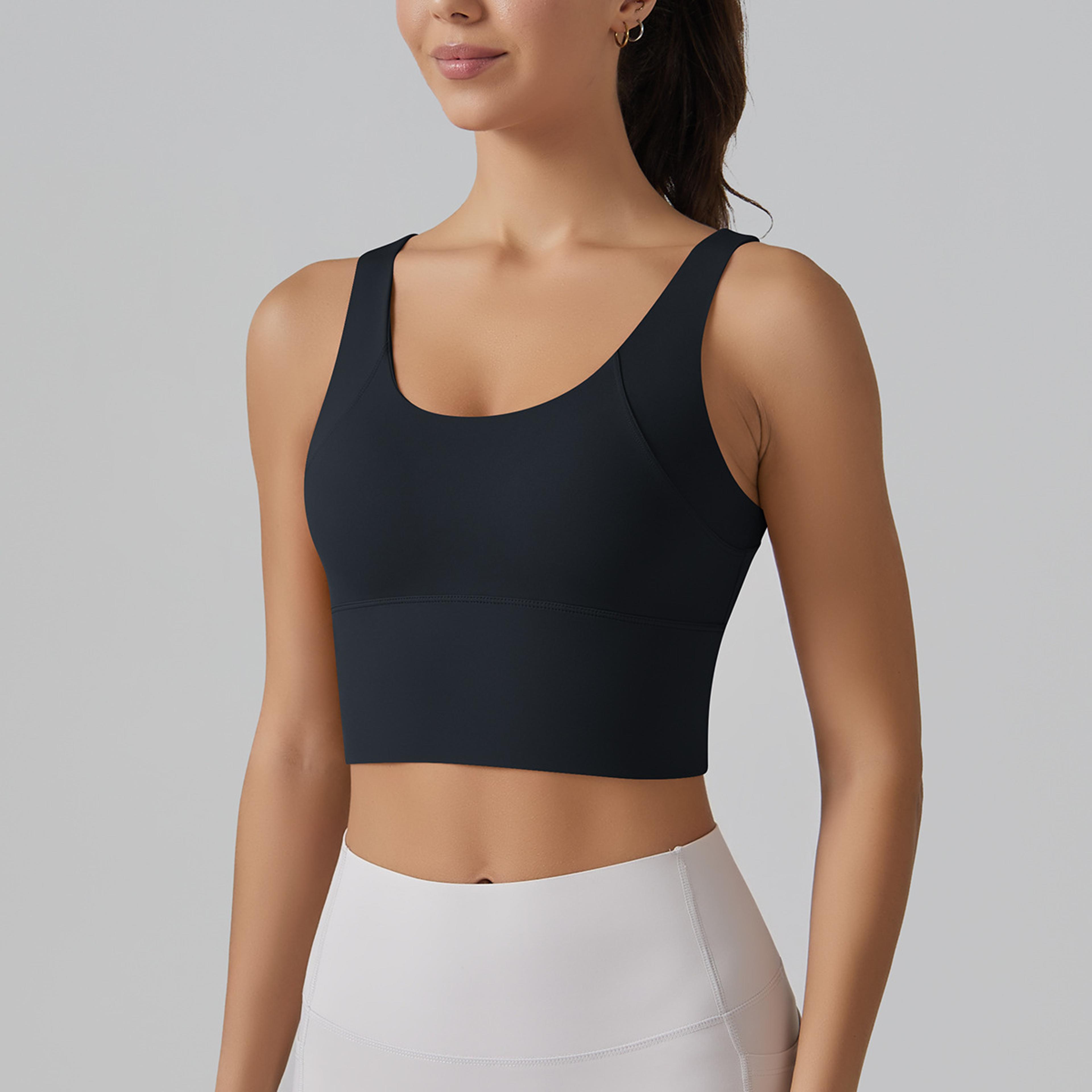 Womens Padded Sports Bra Tank Top  Breathable Quick Dry Push Up Yoga Crop Top 5
