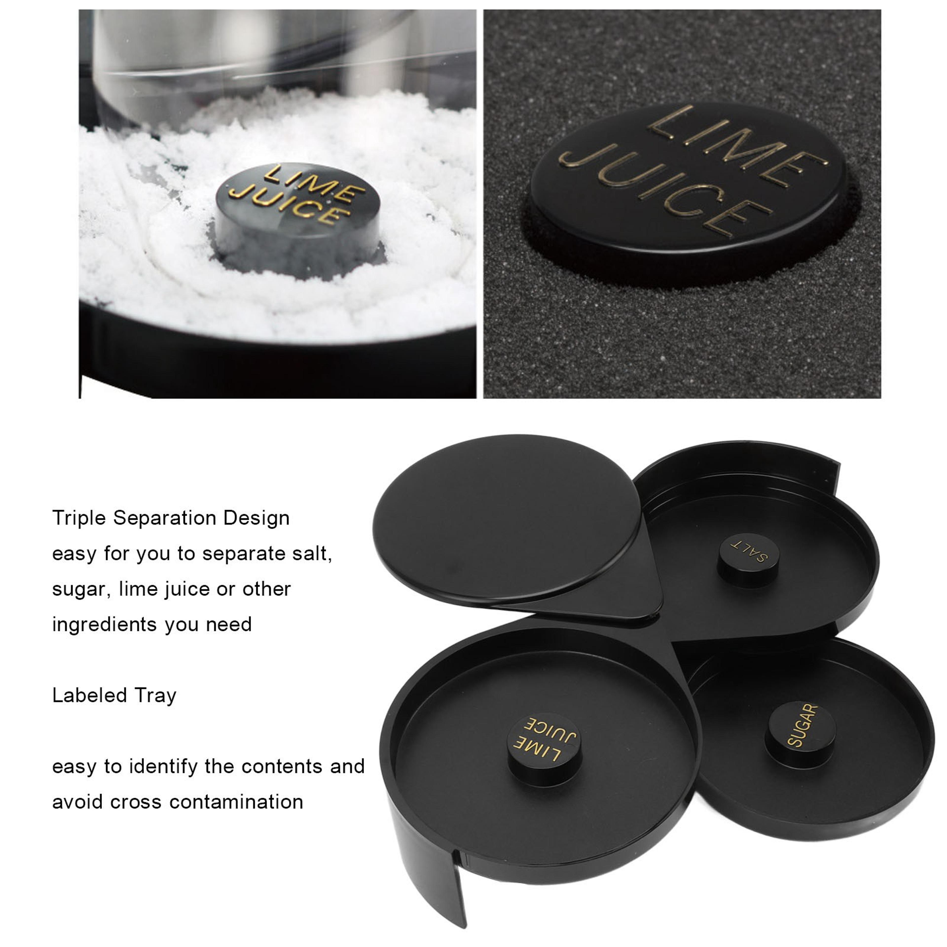 3 Tier Bar Glass Rimmer  Salt And Sugar Cocktail Rim Holder For Bartenders 4