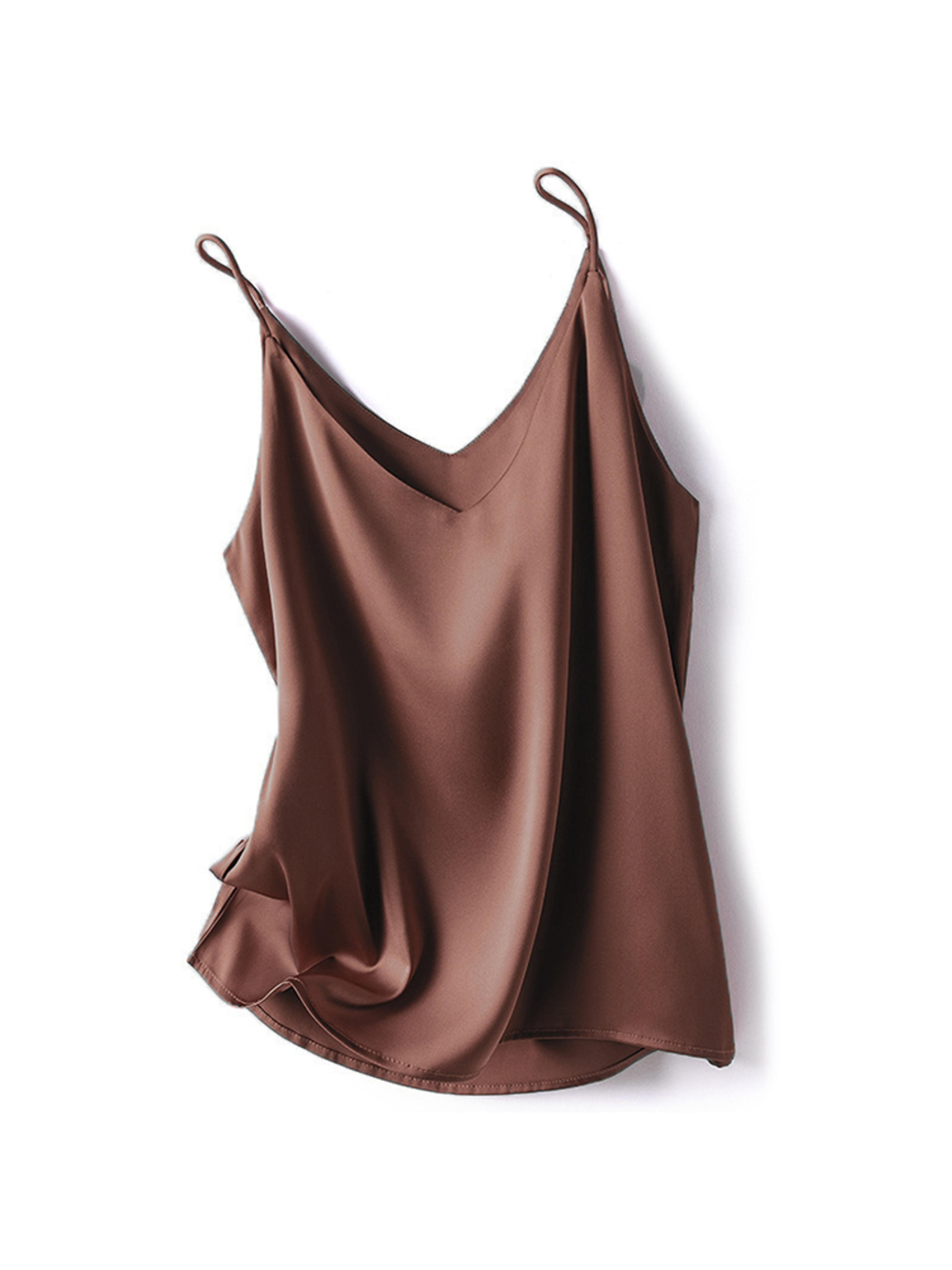 Womens VNeck Chiffon Tank Top  Sleeveless Slim Fit Summer Camisole 7