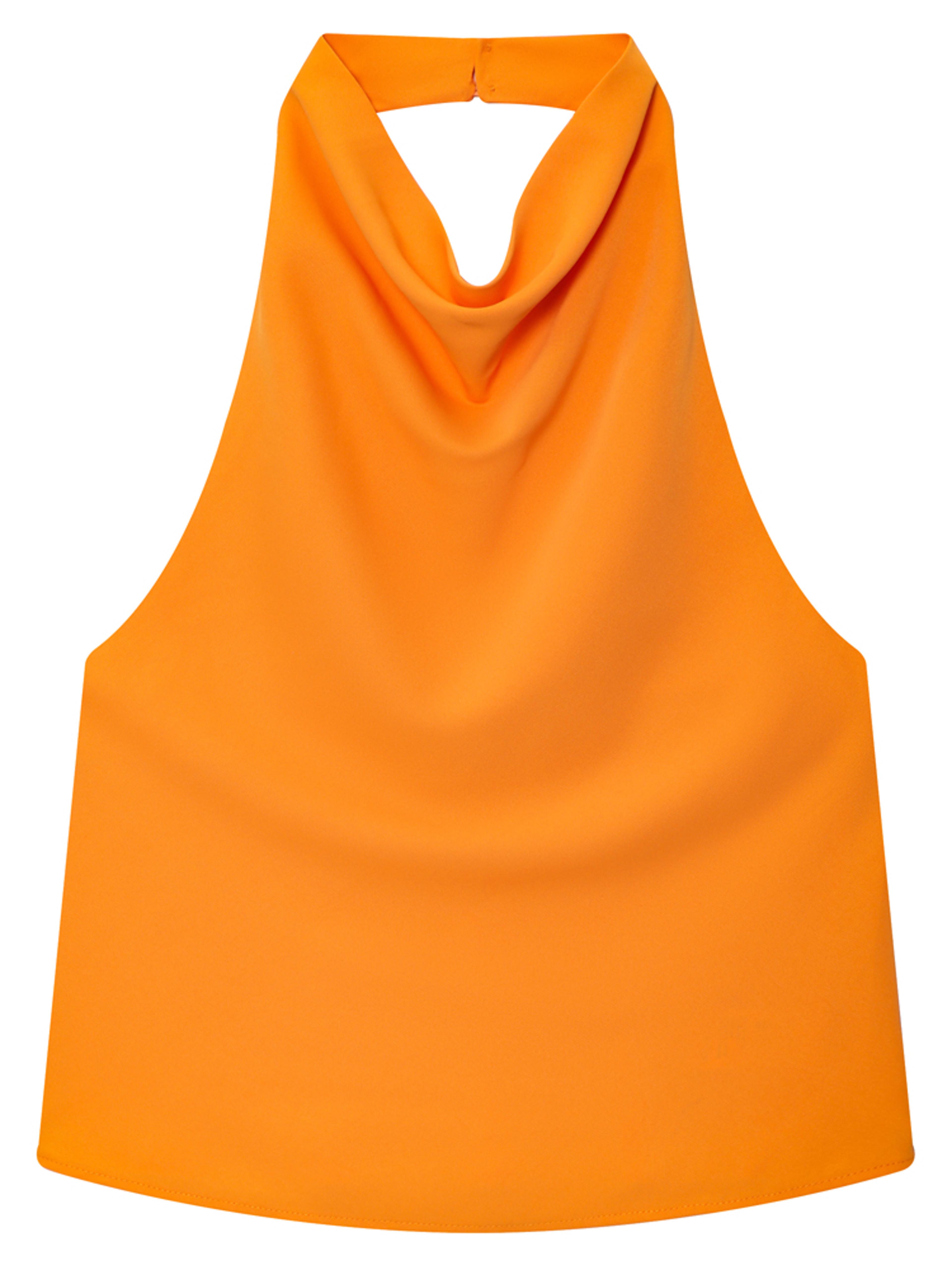 Womens Satin Halter Backless Top  Elegant Sleeveless Party Tank Top 8