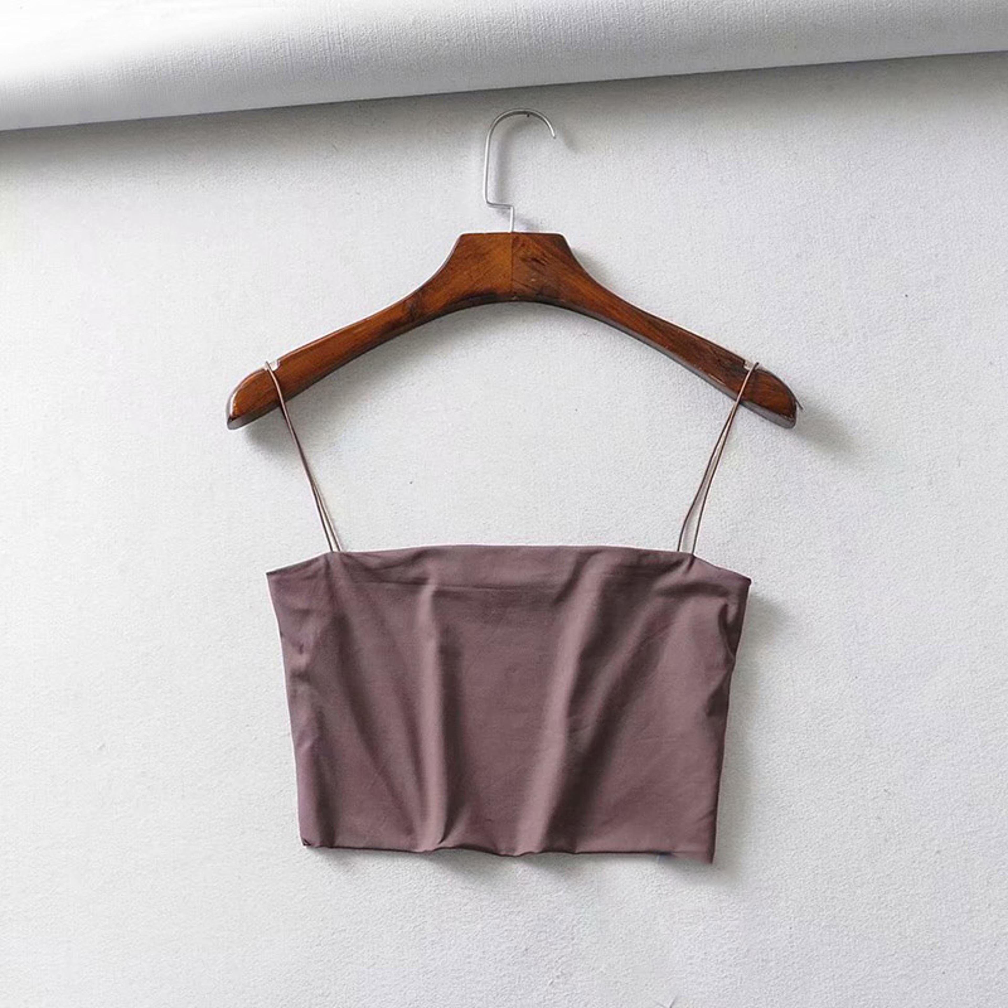 Womens Sleeveless Crop Top  Stretch Cotton Blend Summer Camisole Tank Top 8