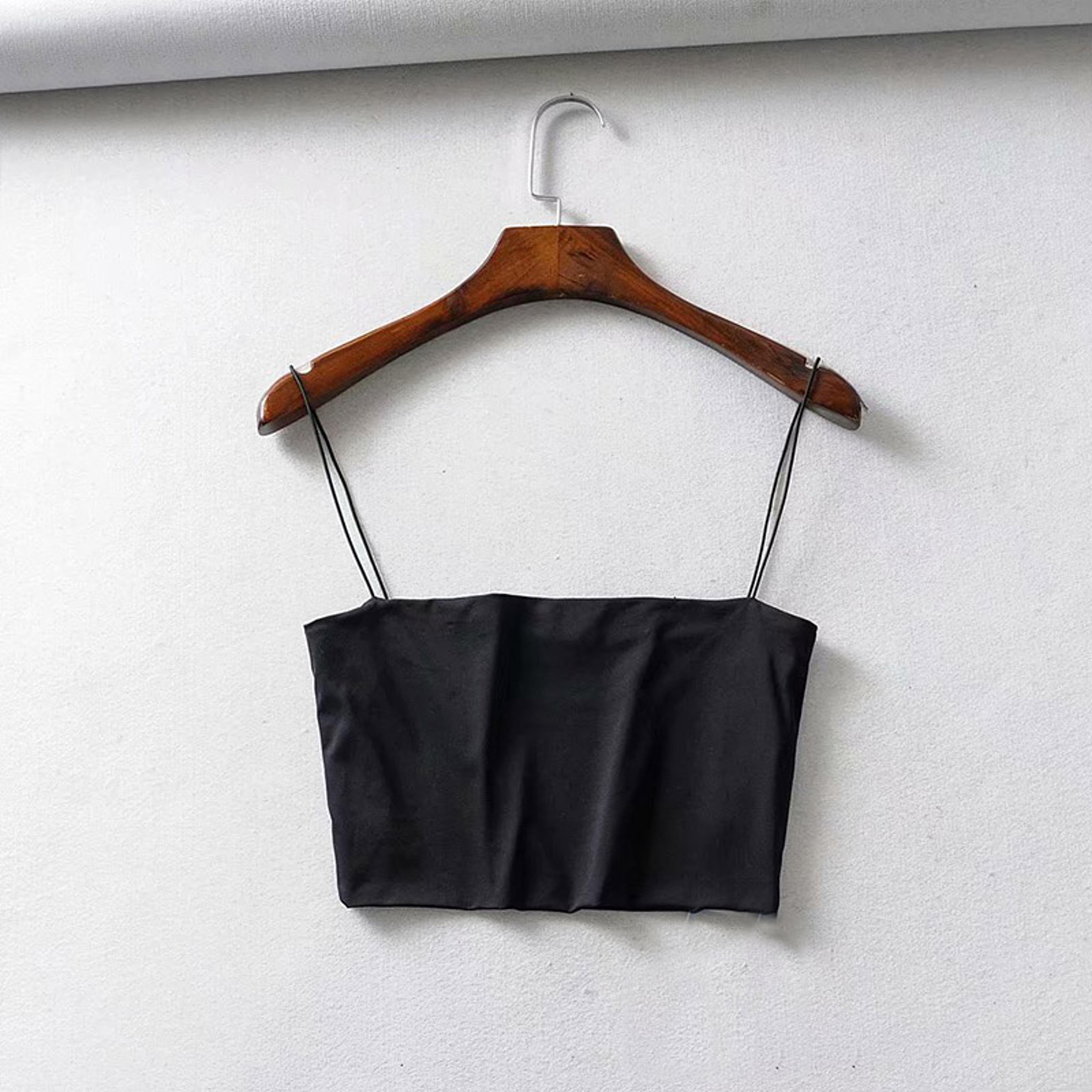 Womens Sleeveless Crop Top  Stretch Cotton Blend Summer Camisole Tank Top 9