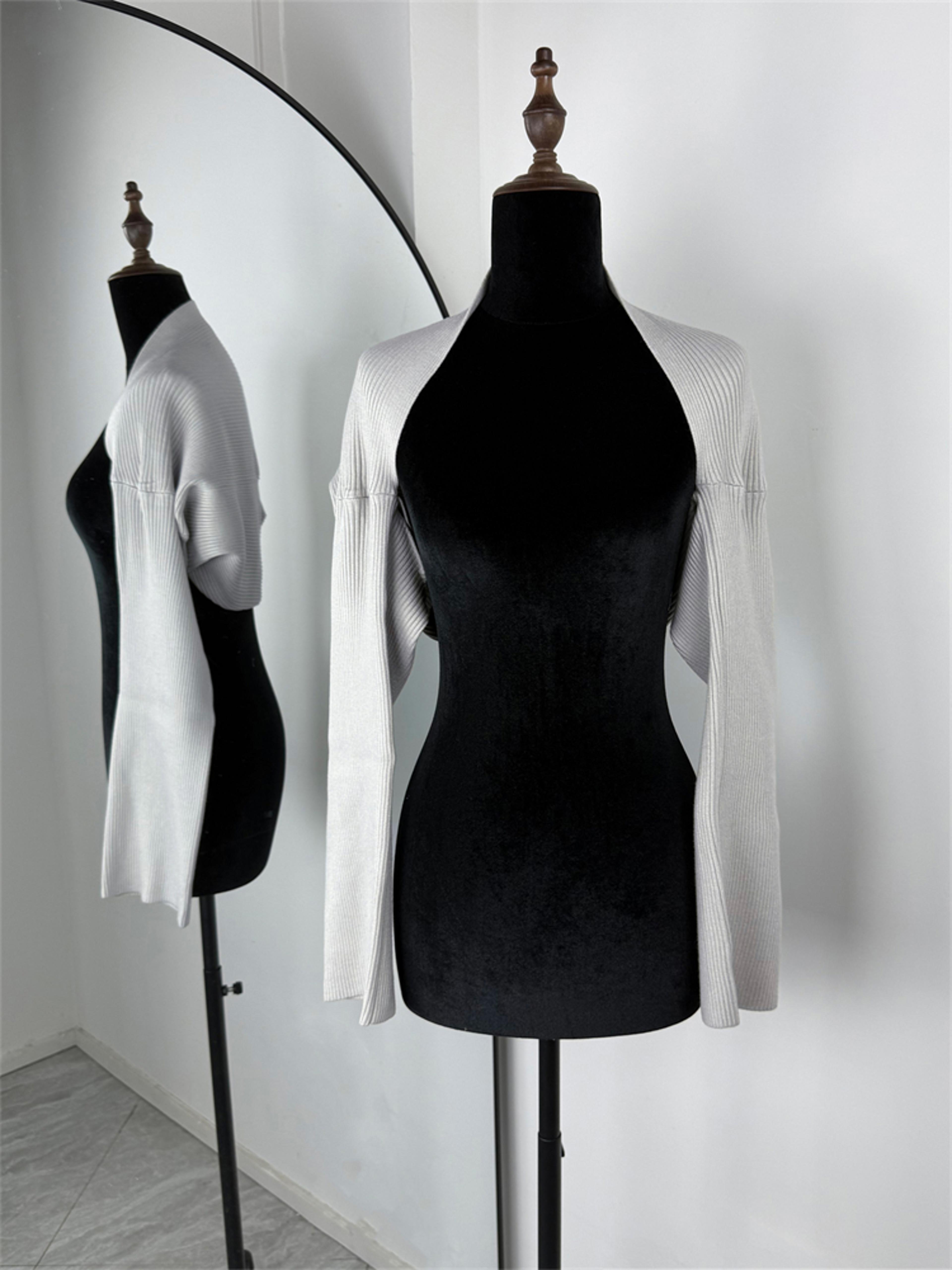Womens 2 Piece Knit Tank Top Set With High Neck Vest And Long Sleeve Shawl 16