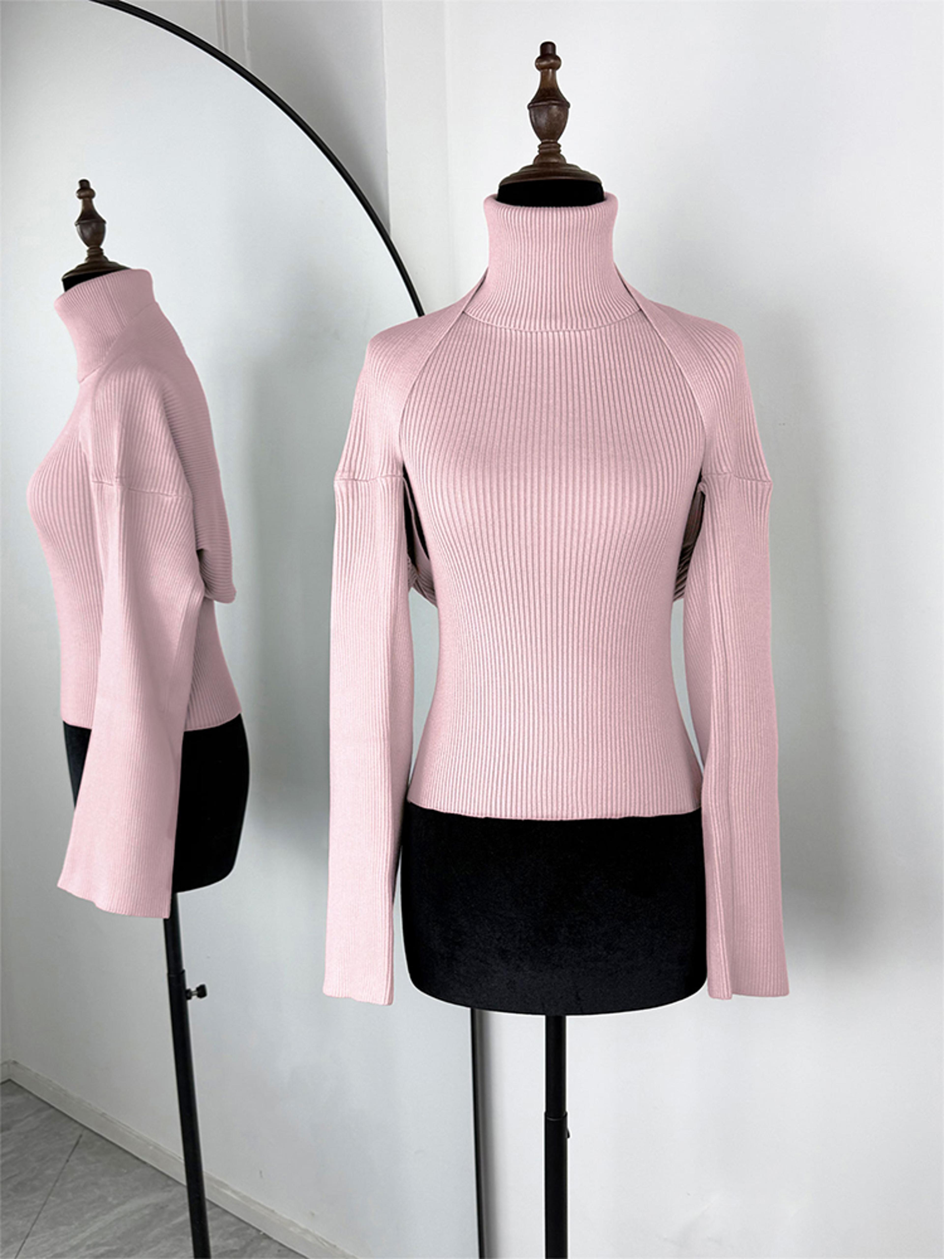 Womens 2 Piece Knit Tank Top Set With High Neck Vest And Long Sleeve Shawl 15