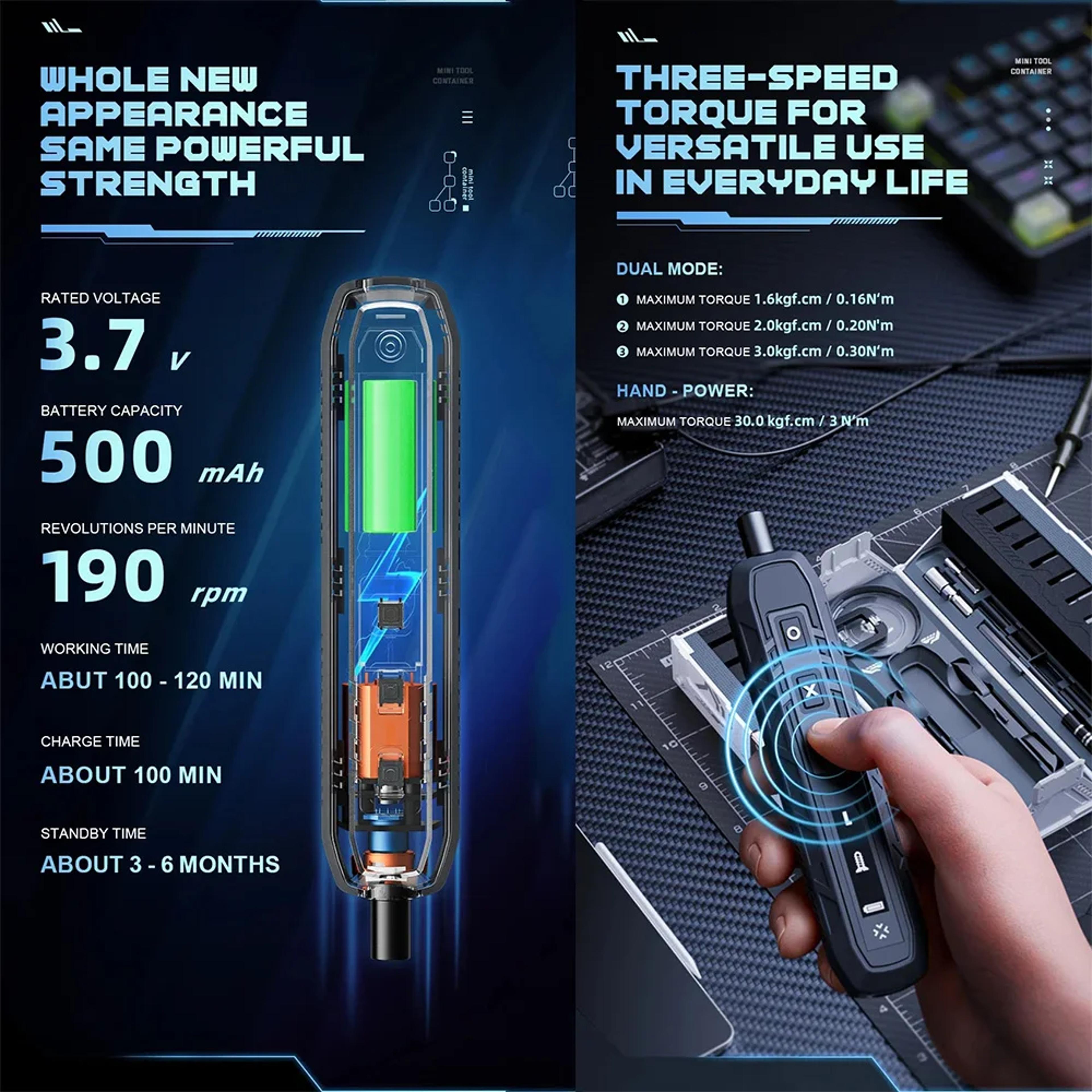 180in1 Precision Screwdriver Set With Magnetic Bits And LED Light 6