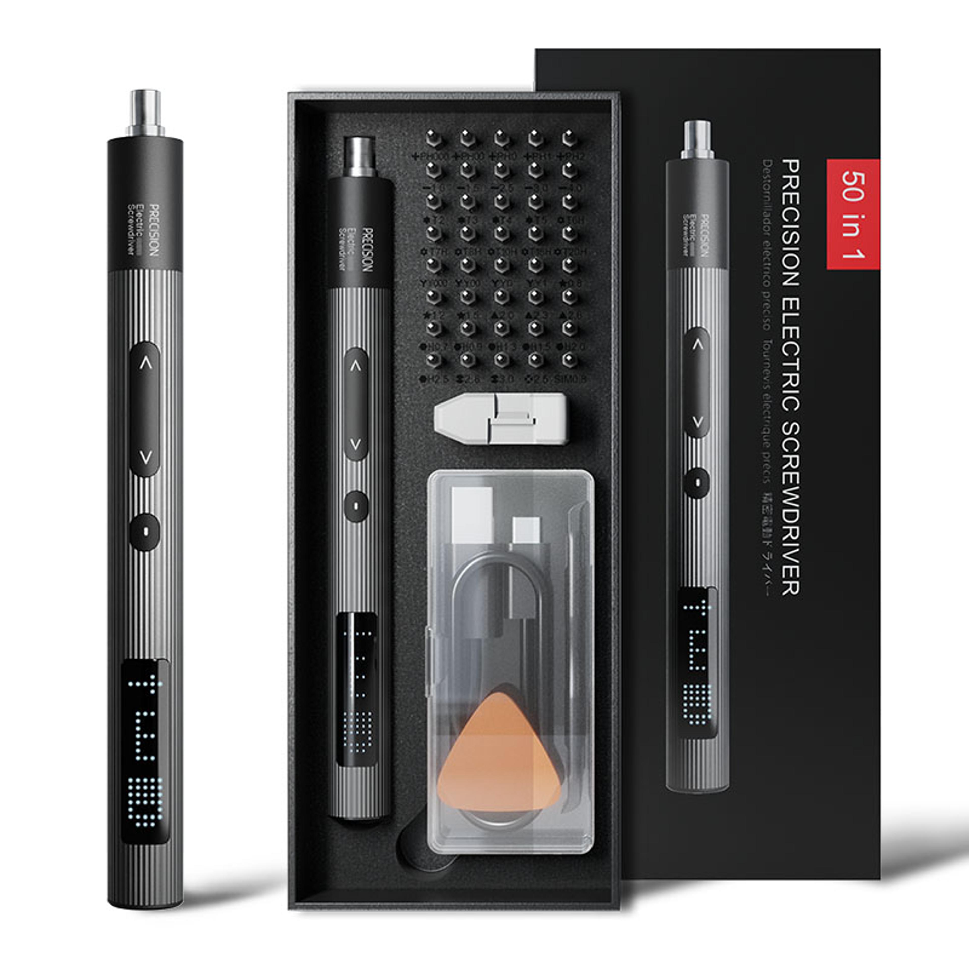 50in1 Precision Electric Screwdriver Set With Adjustable Torque And Magnetic Bits 1