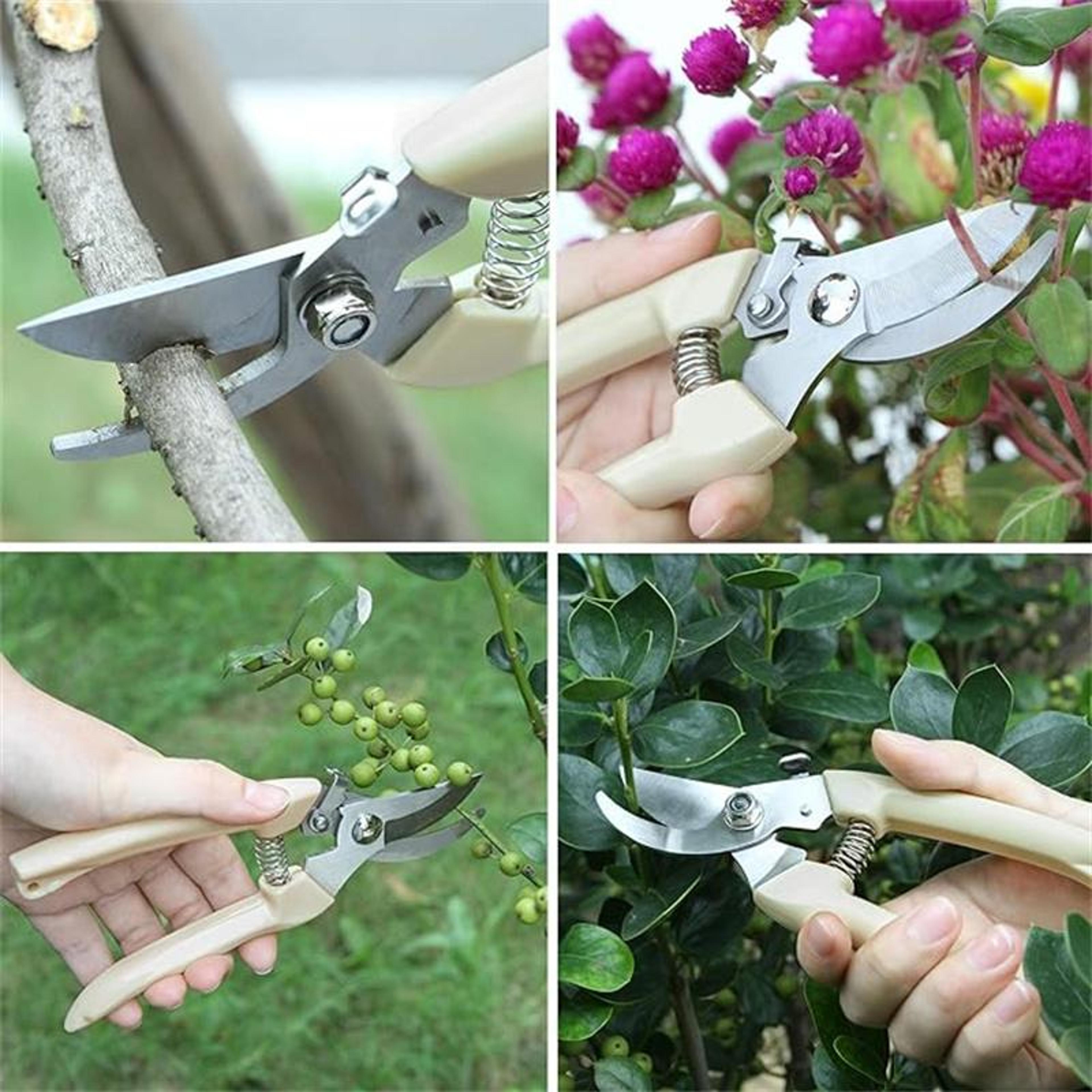 Stainless Steel Pruning Shears  AntiSlip Garden Scissors For Flowers And Branches 4
