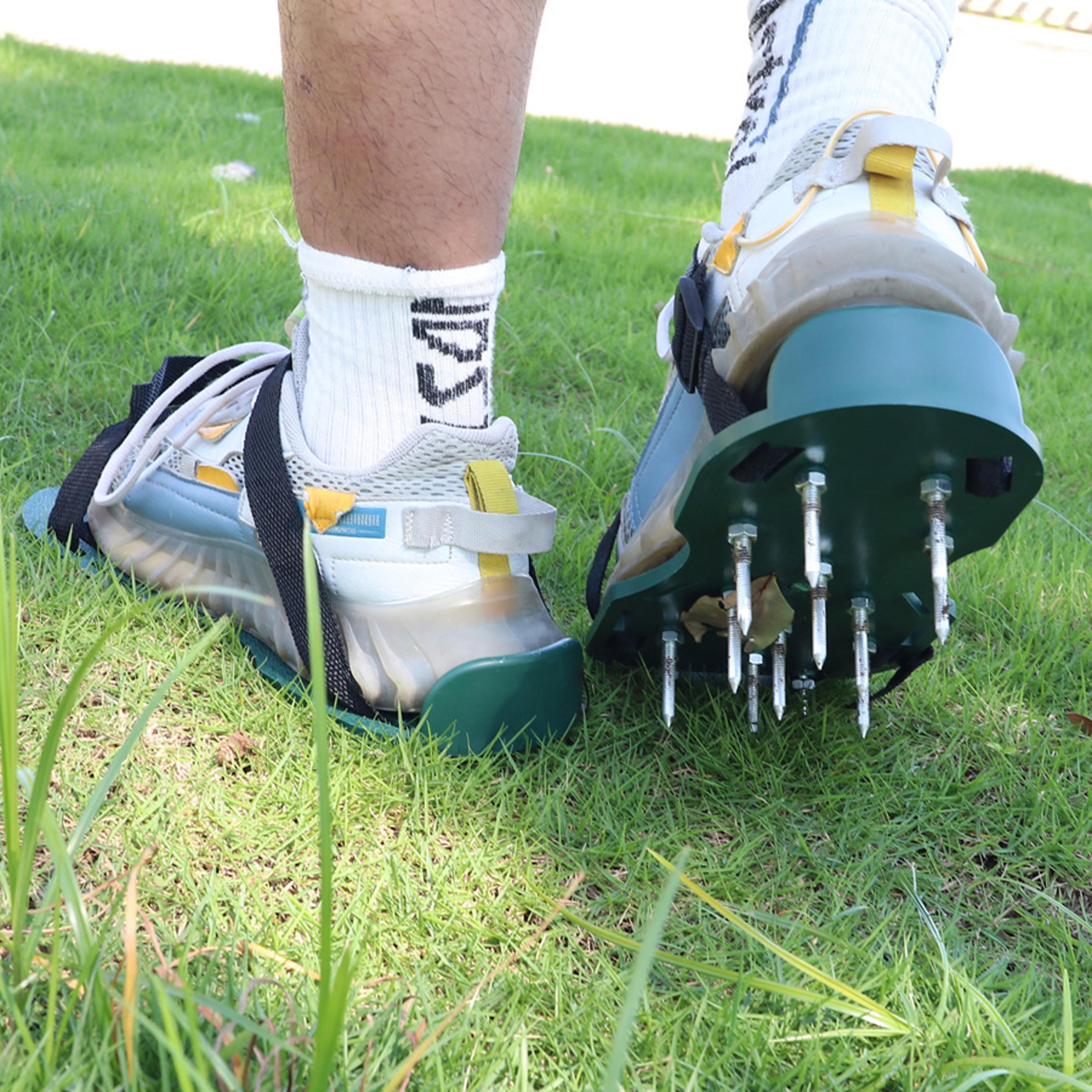 Lawn Aerator Shoes With Spikes  Manual Soil Loosening Sandals For Garden Care 1