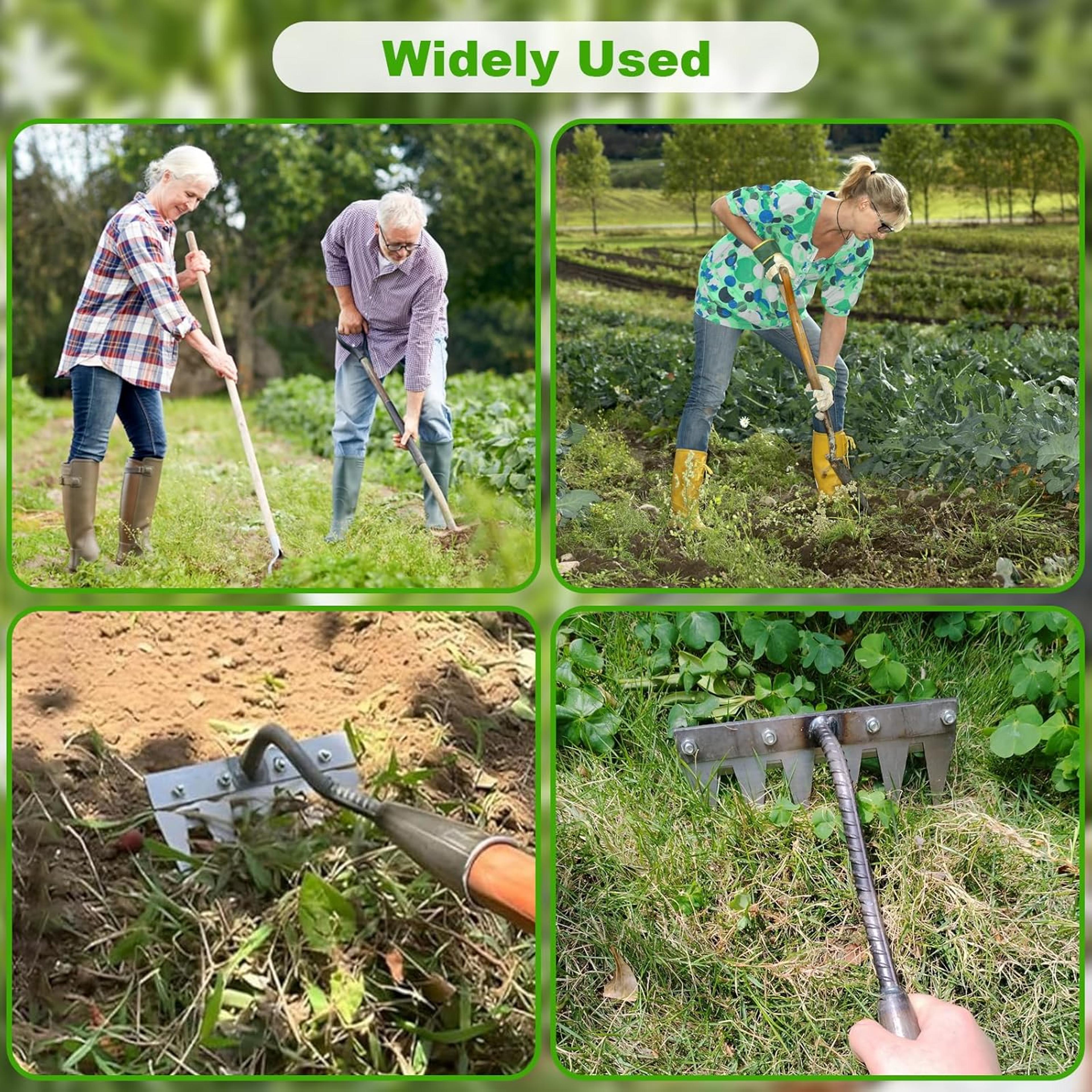 Garden Weeding Rake  Carbon Steel Hand Hoe With 5 To 8 Teeth For Soil Loosening 4