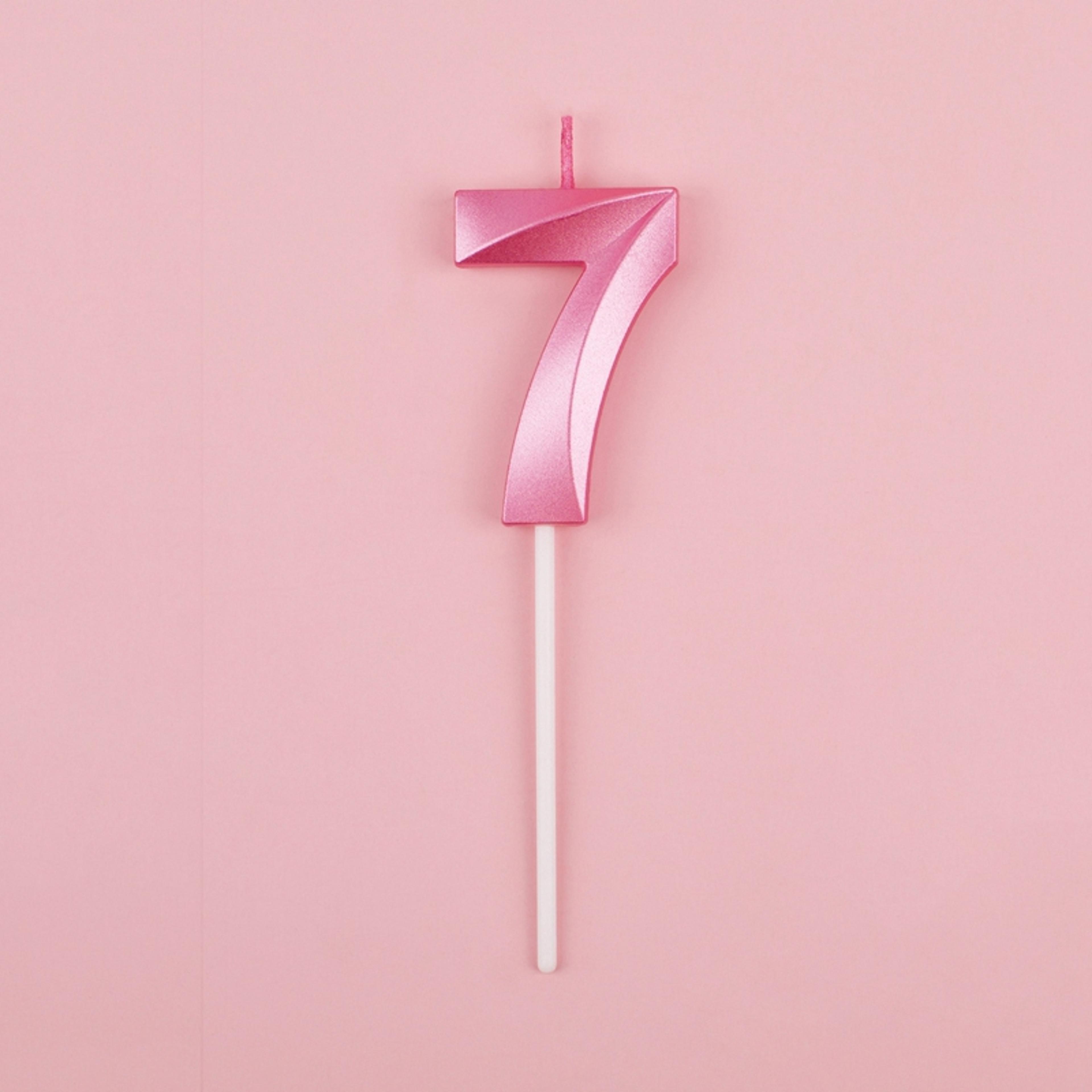 3D Birthday Number Candles In Blue And Pink For Cake Decorations 23