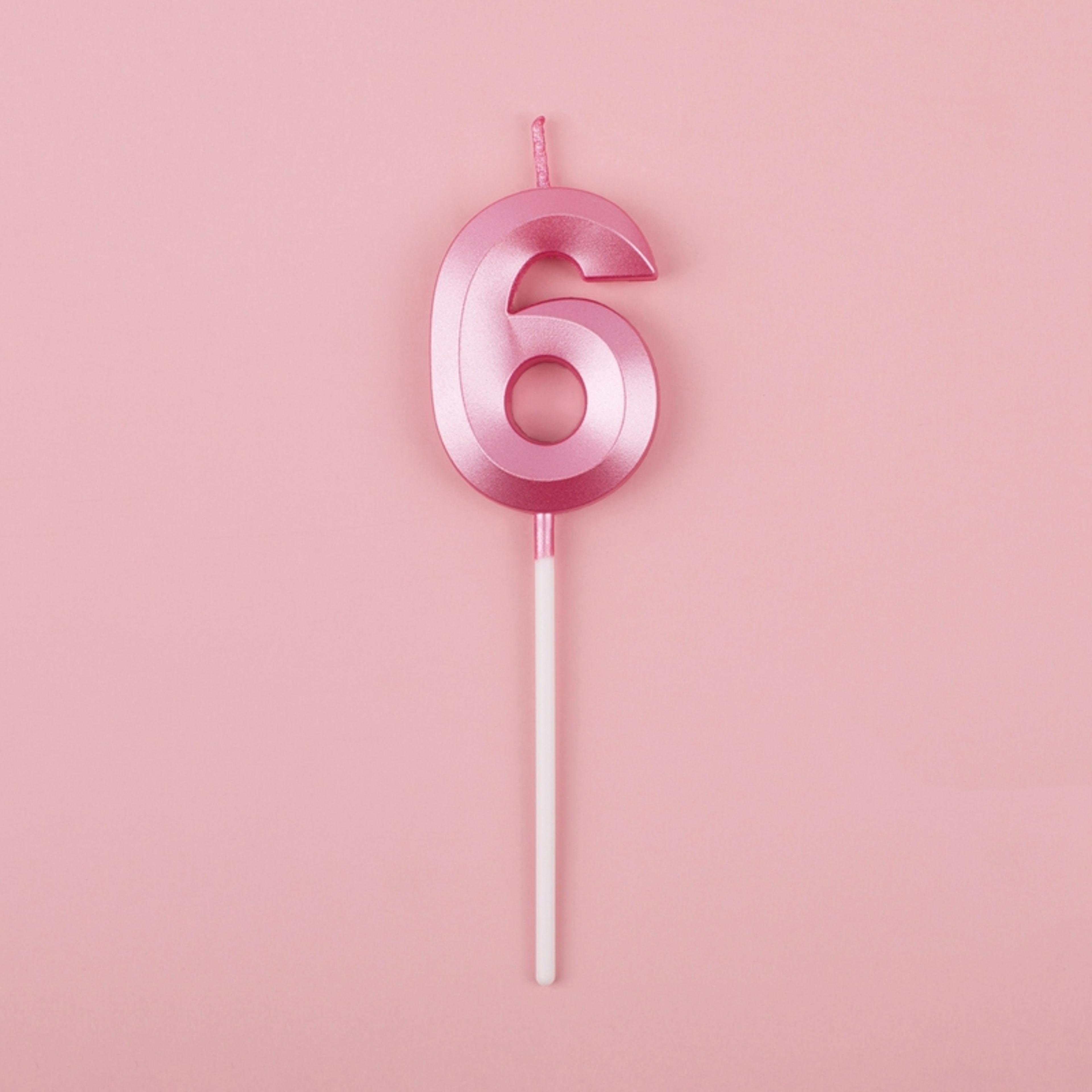 3D Birthday Number Candles In Blue And Pink For Cake Decorations 22