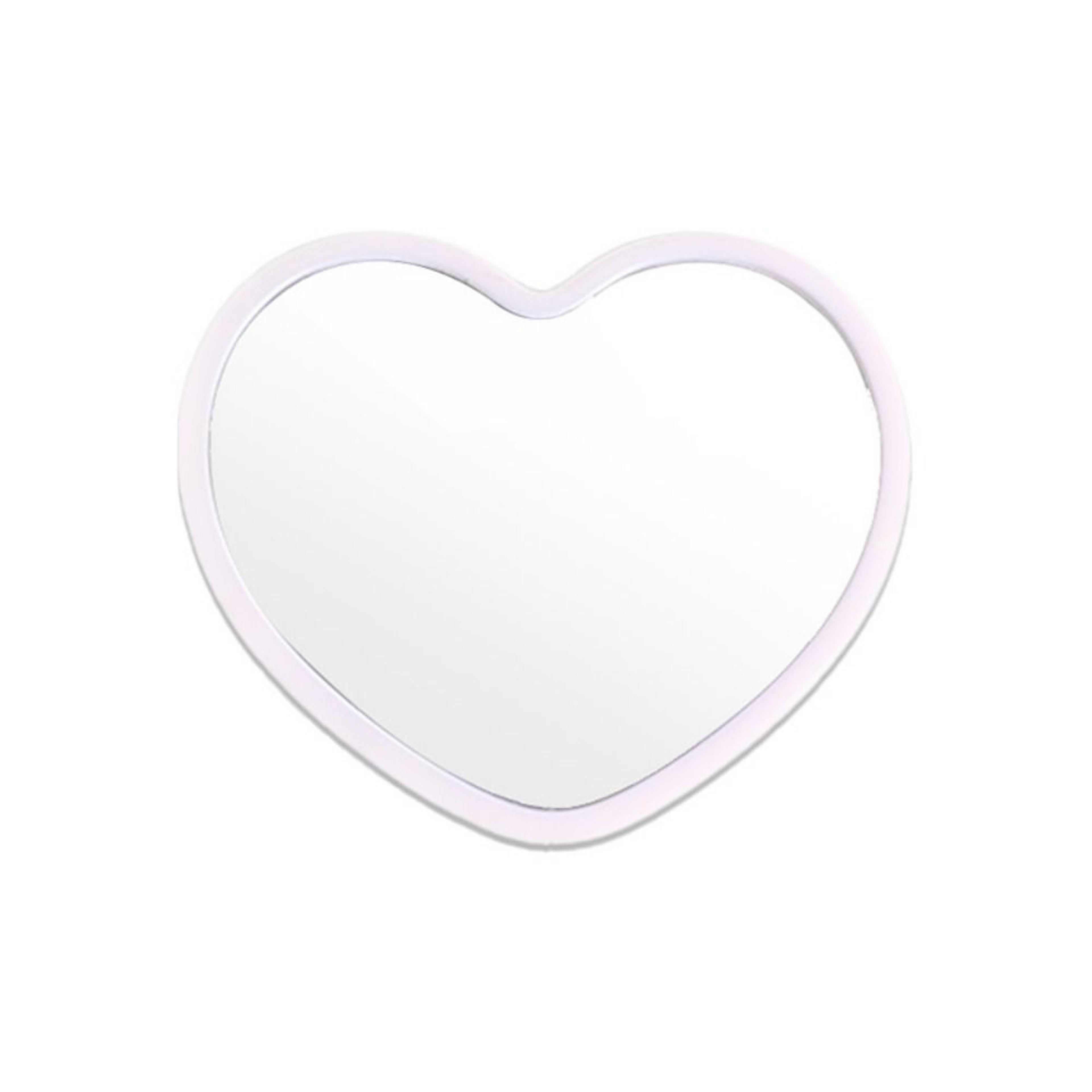 heart shaped handheld makeup mirror – compact portable beauty mirror
