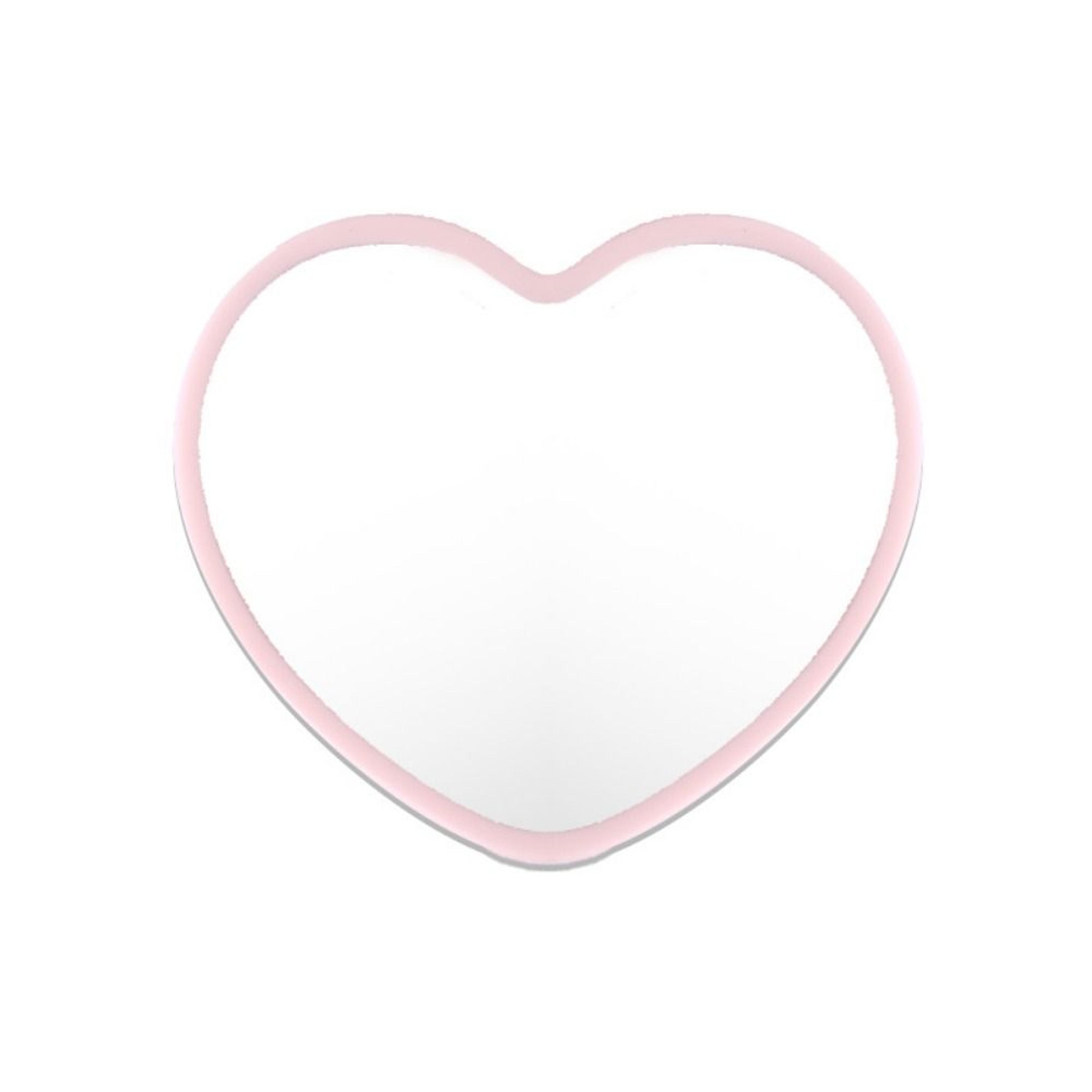 Heart Shaped Handheld Makeup Mirror  Compact Portable Beauty Mirror 7