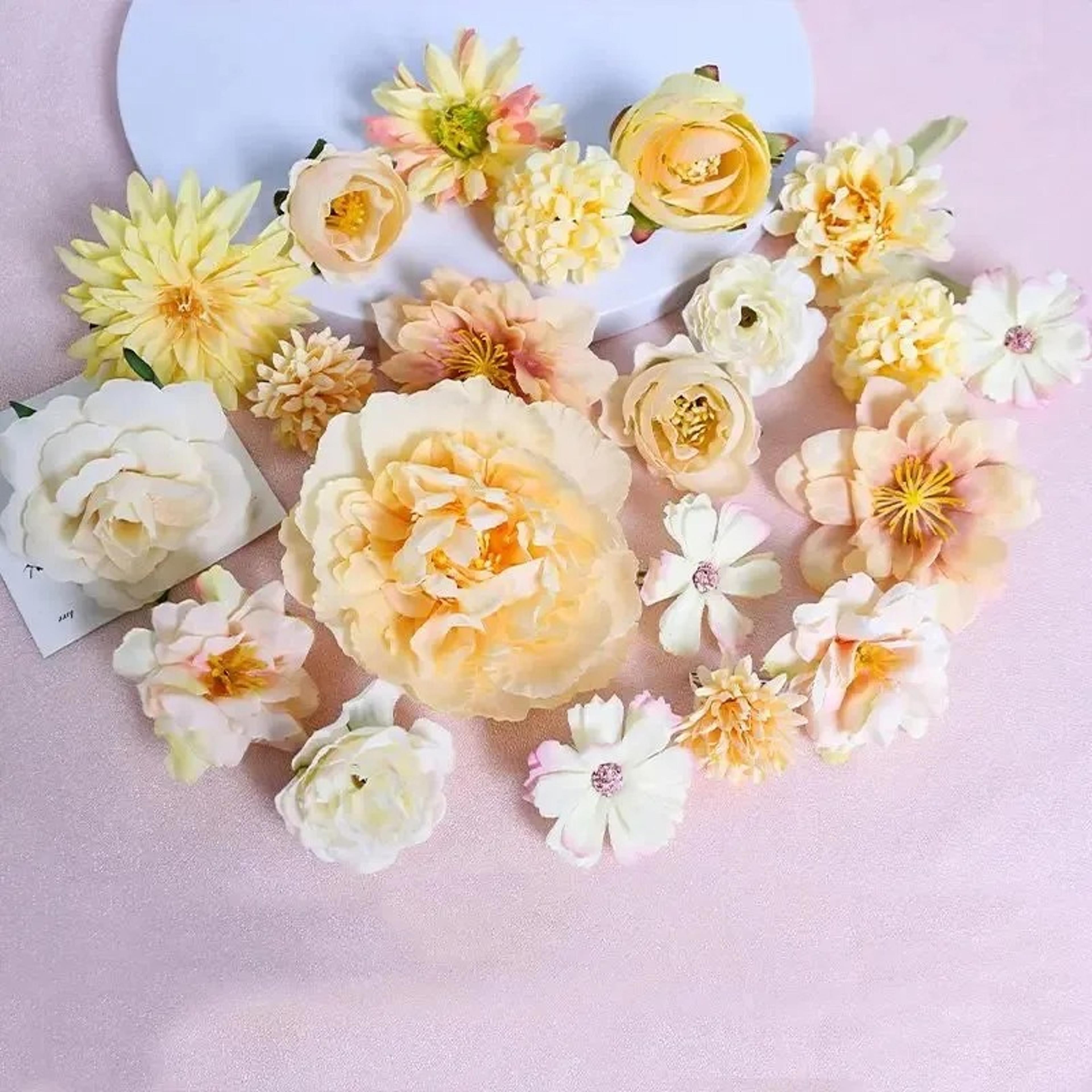 Artificial Silk Rose Flower Heads For Wedding Decor And DIY Crafts 17