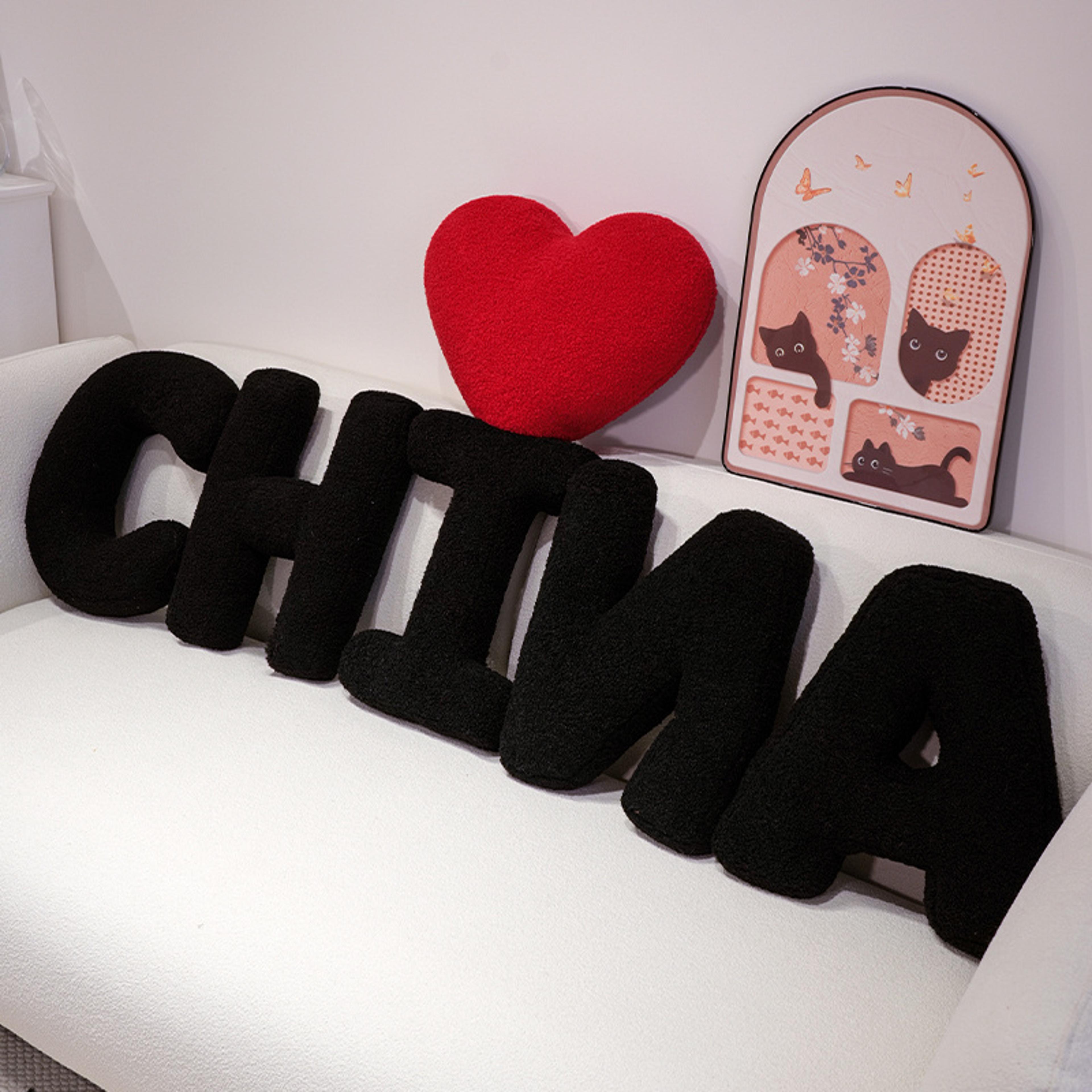 Red Heart I Love U Plush Pillow 157 Inch Decorative Cushion 5