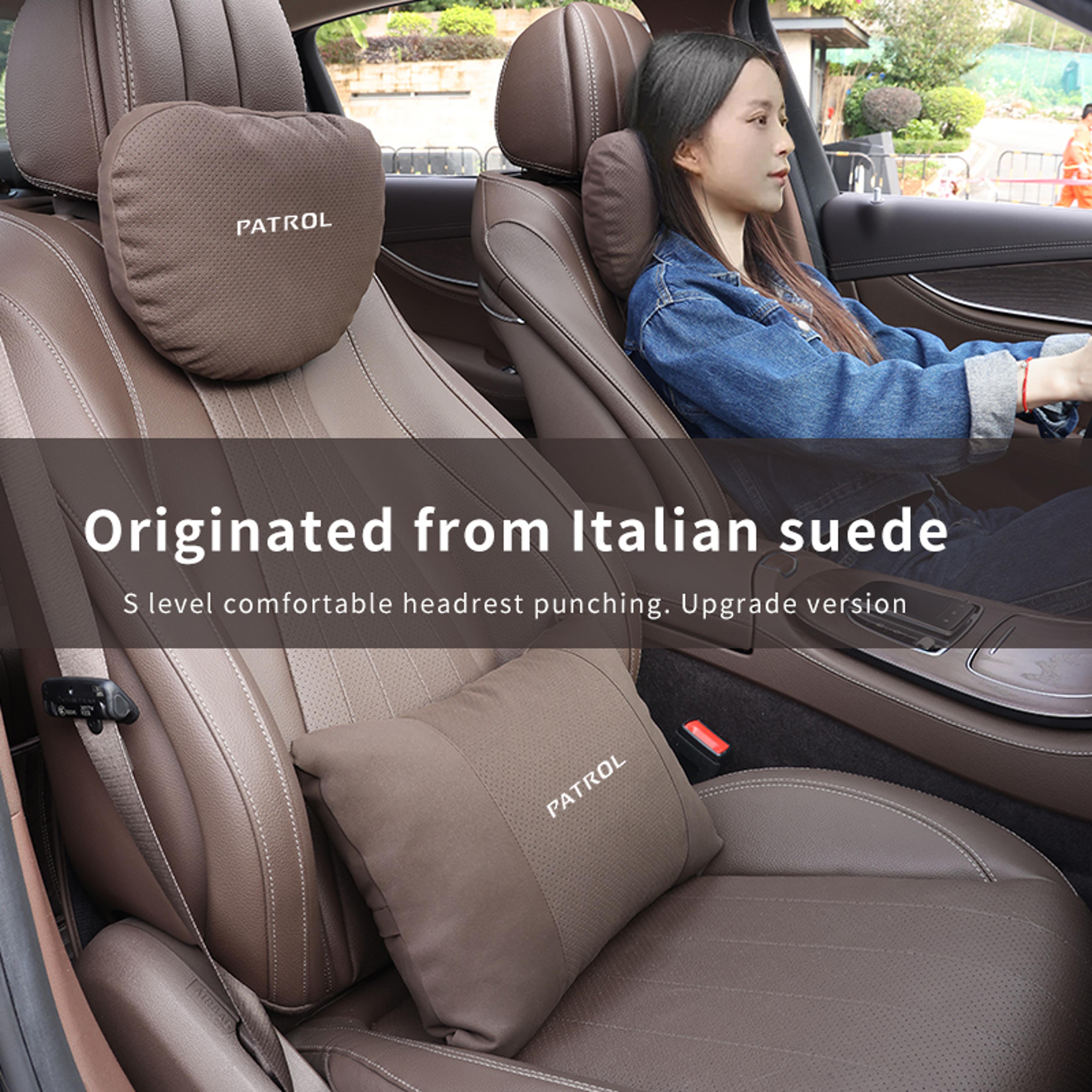 Car Headrest And Lumbar Support Cushion For Nissan Patrol With Soft Plush Comfort 4