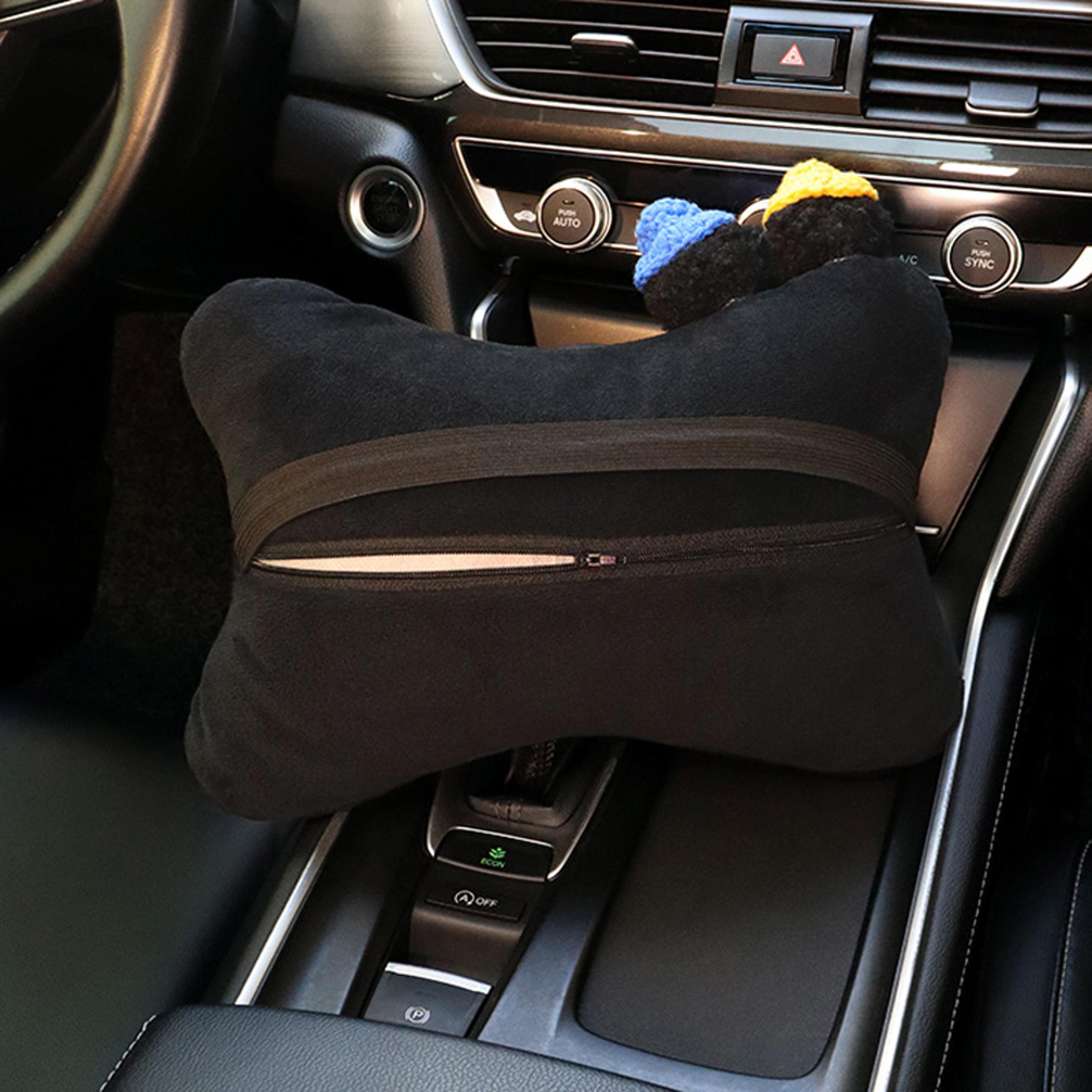 Red Heart Car Headrest Neck Support Pillow With Breathable Ice Silk Mesh 5