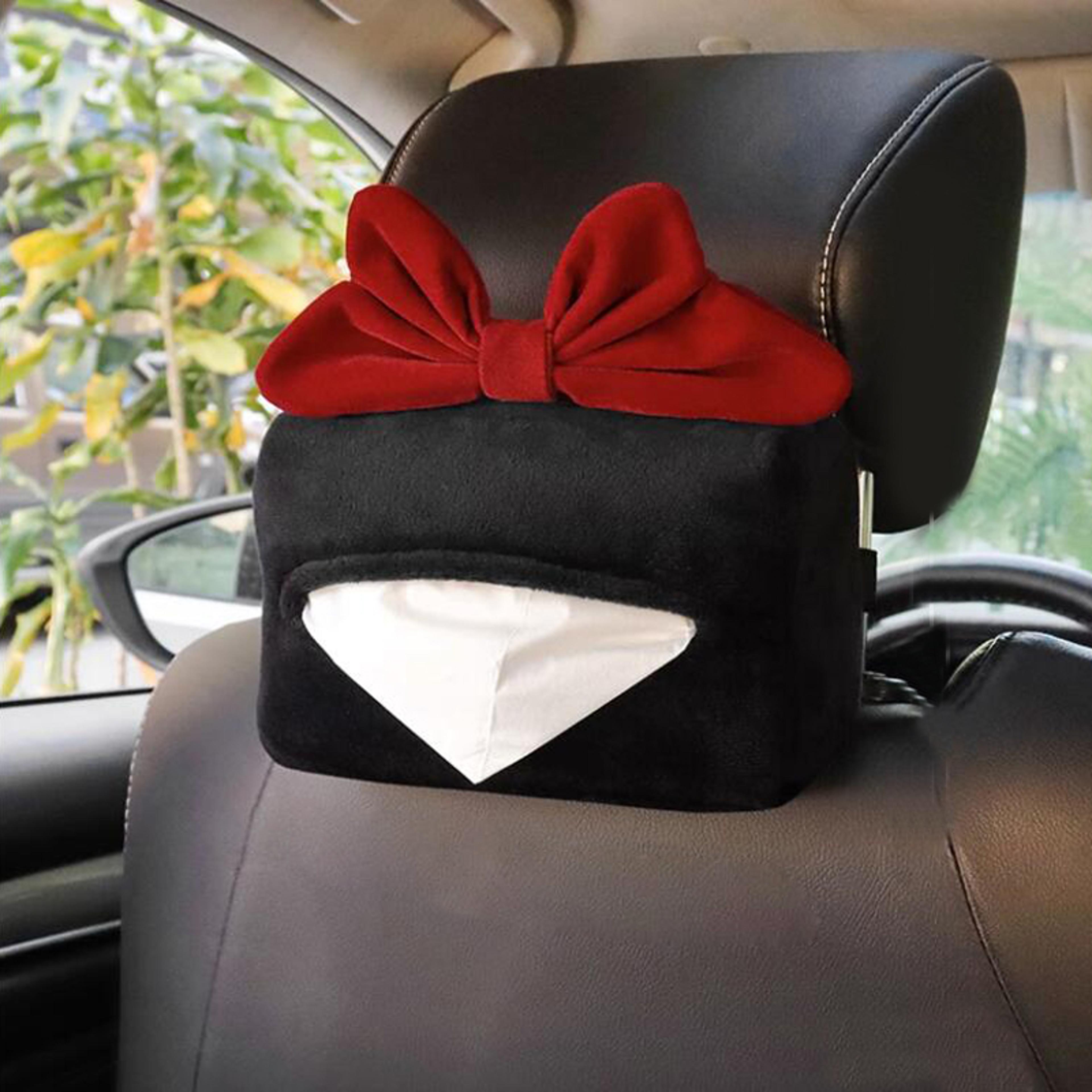 Cute Red Bow Car Neck Pillow With Plush Headrest Support And Car Accessories 9