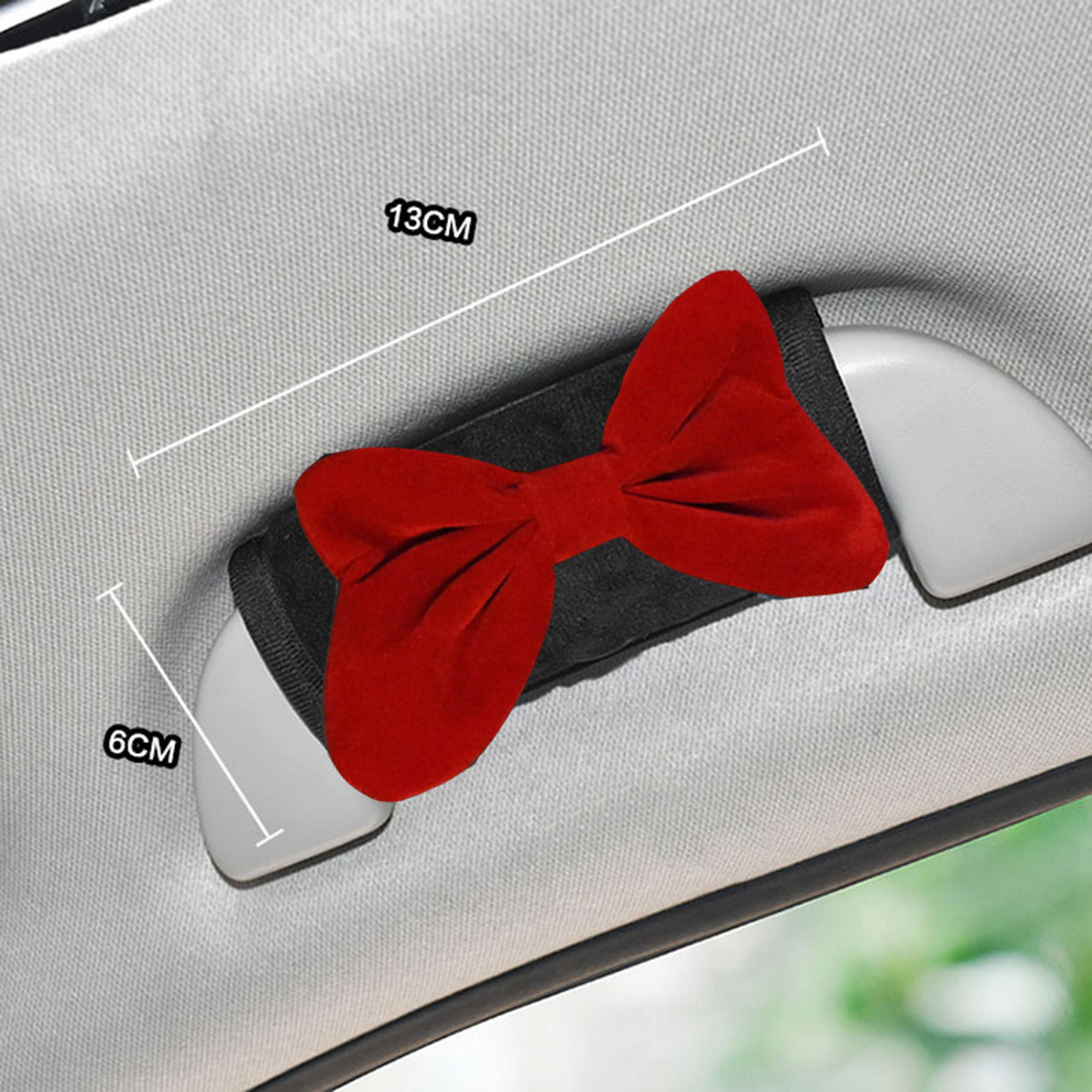 Cute Red Bow Car Neck Pillow With Plush Headrest Support And Car Accessories 10