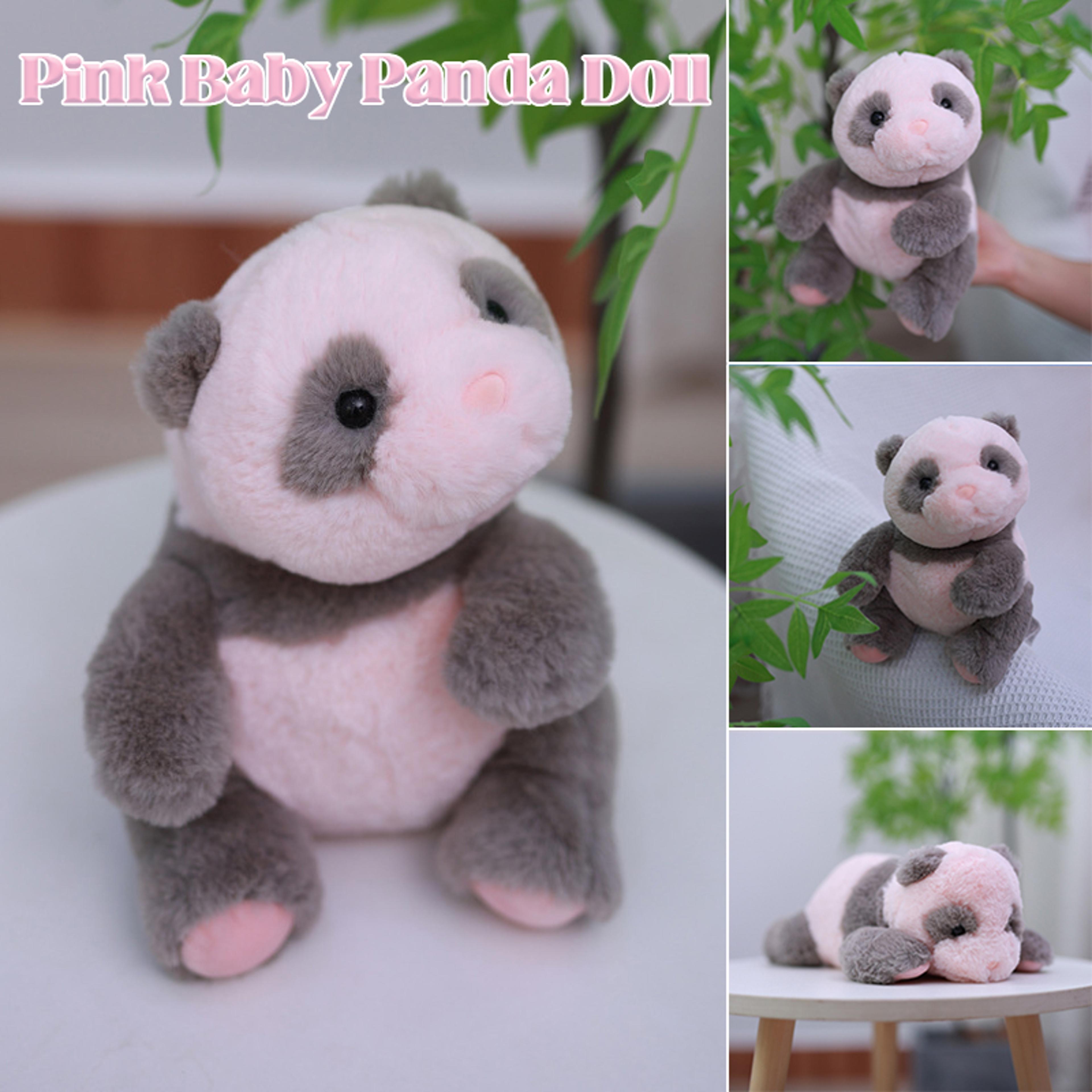 Cute Pink Baby Panda Cushion  Soft Cartoon Panda Plush Pillow 3