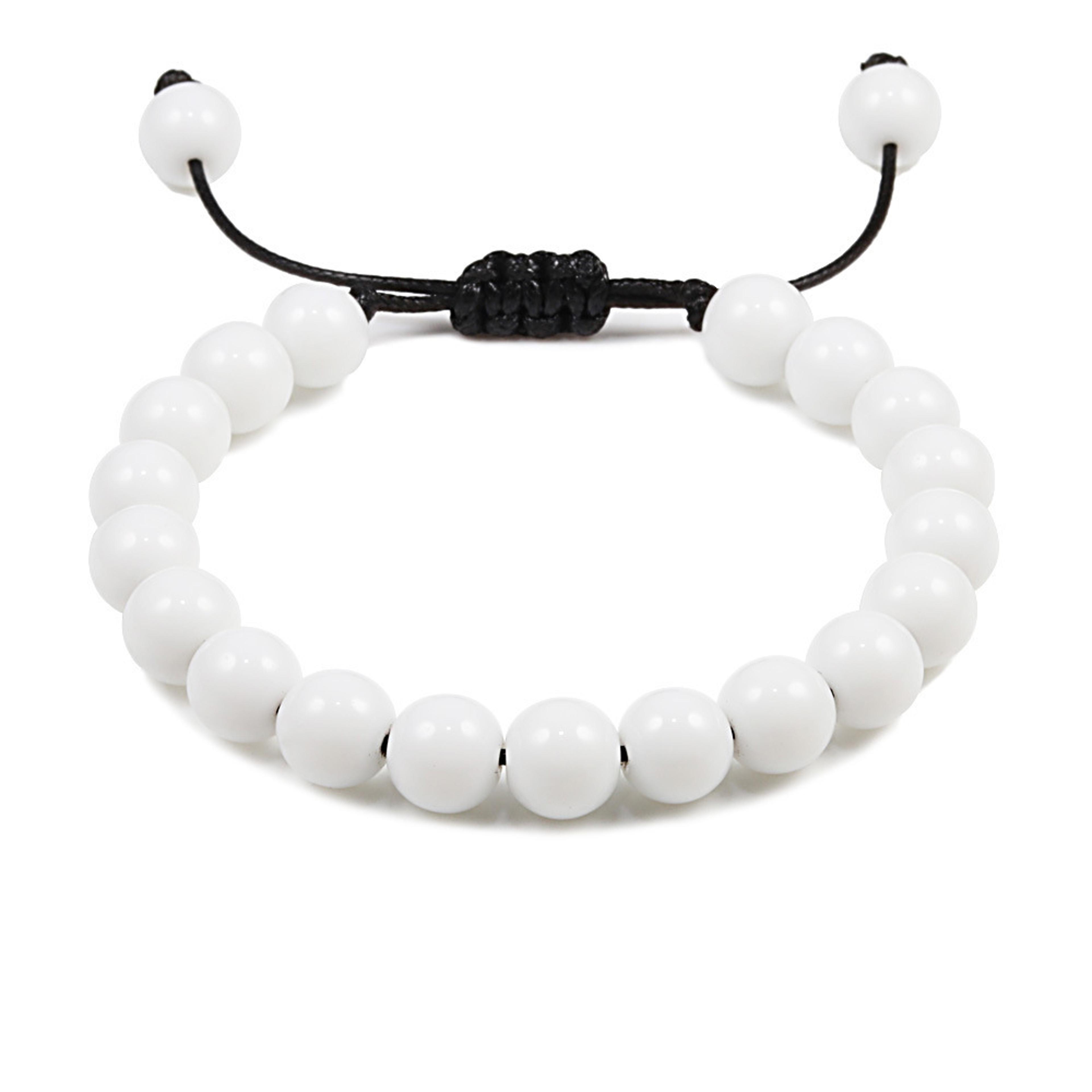 natural tiger eye 8mm beaded bracelet with adjustable unisex design