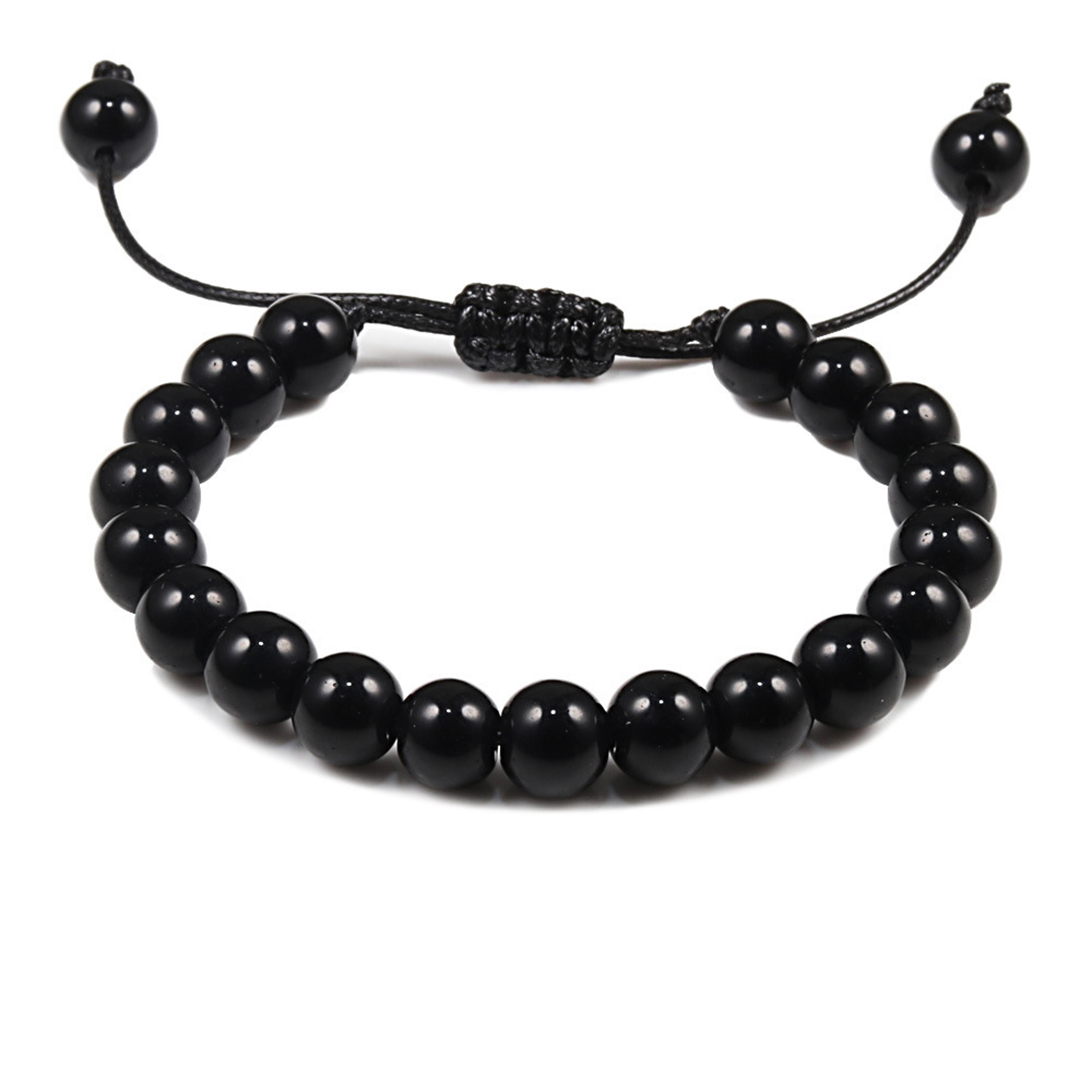 Natural Tiger Eye 8mm Beaded Bracelet With Adjustable Unisex Design 14