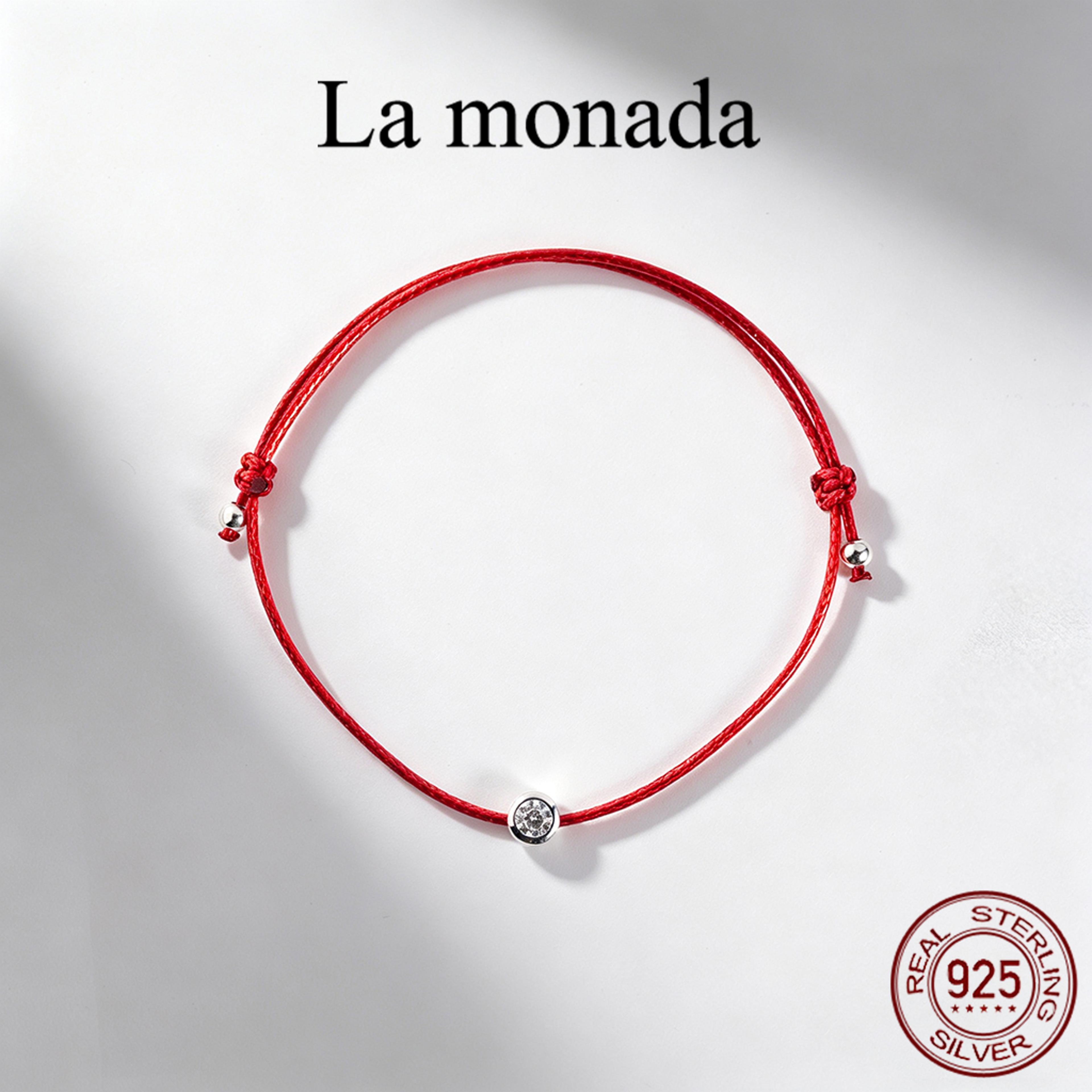 925 Sterling Silver Red Thread Bracelet For Women Adjustable Minimalist Jewelry 1