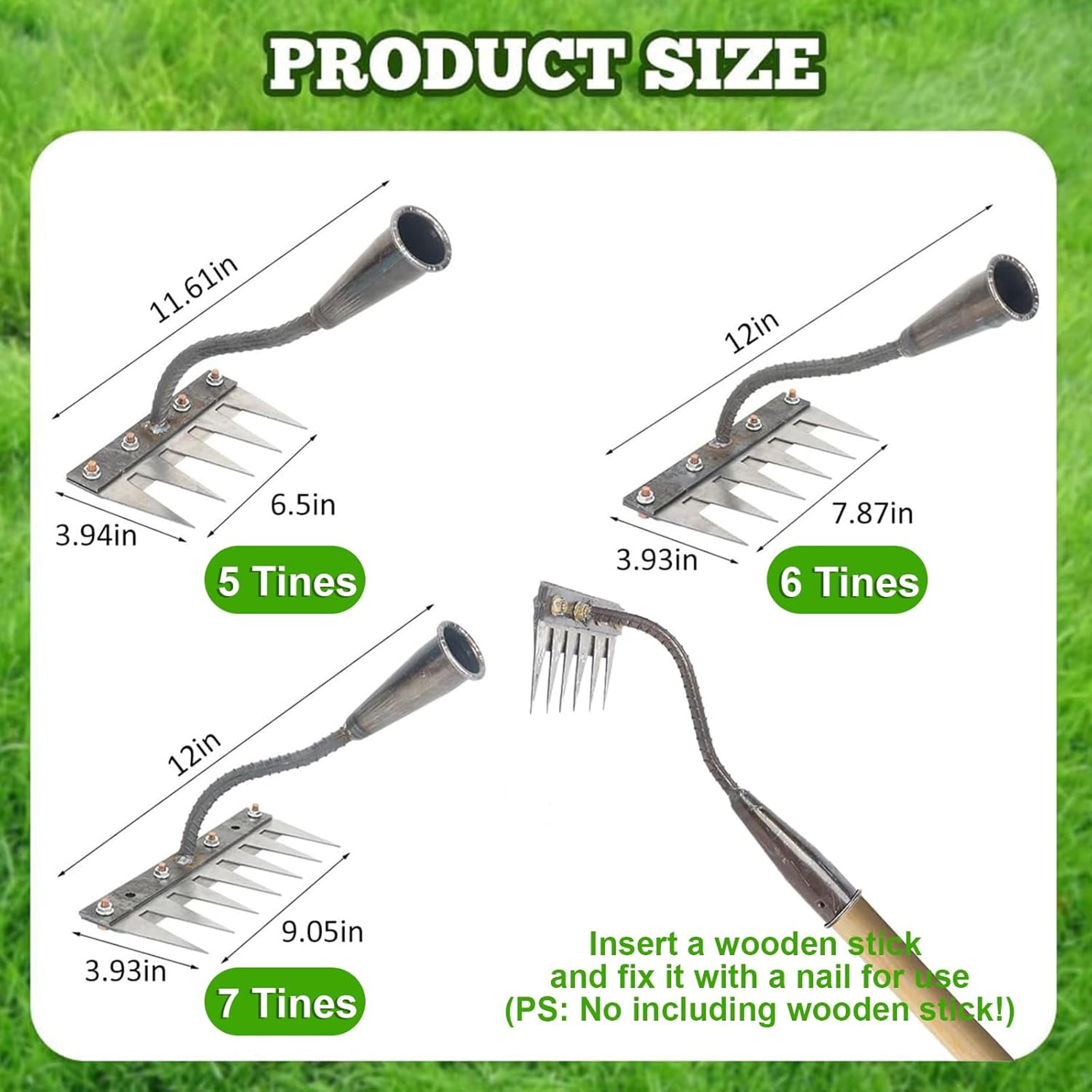 Carbon Steel Garden Hoe Rake With 5678 Teeth For Weeding And Soil Loosening 6