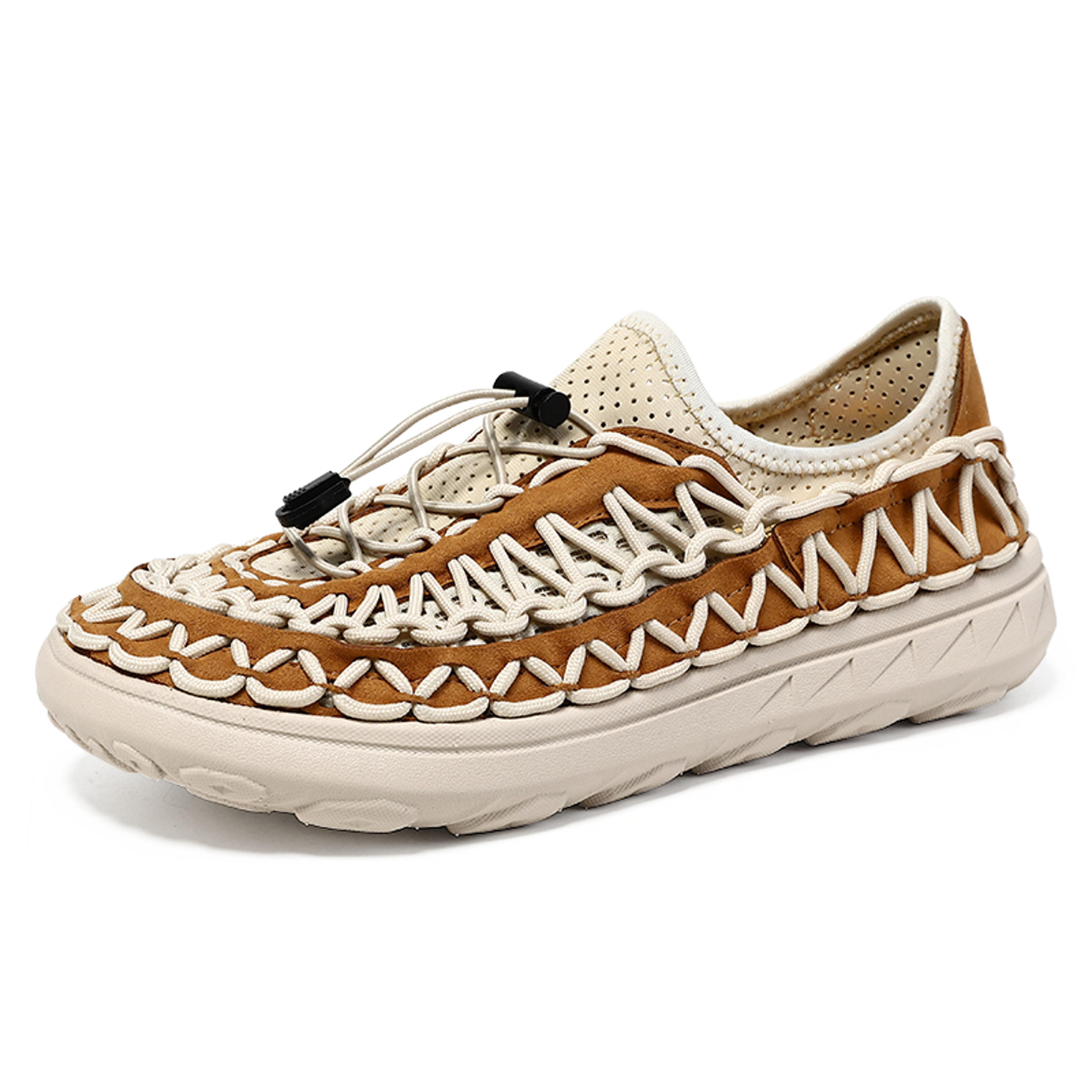 Mens HandWoven Gladiator Sandals With Elastic Closure And Rubber Sole 1