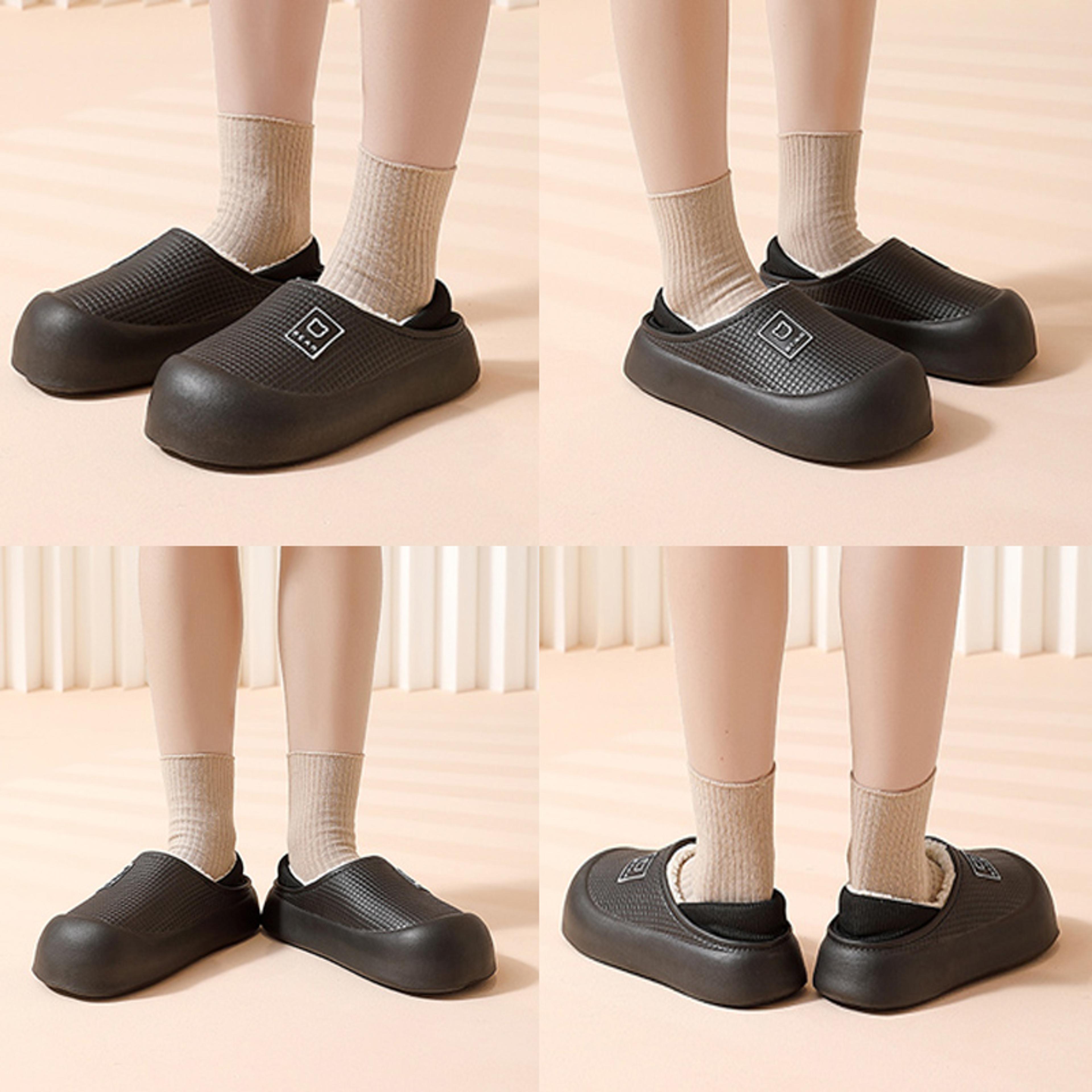 Waterproof Plush Slippers With NonSlip EVA Soles And Cute Bear Design 3