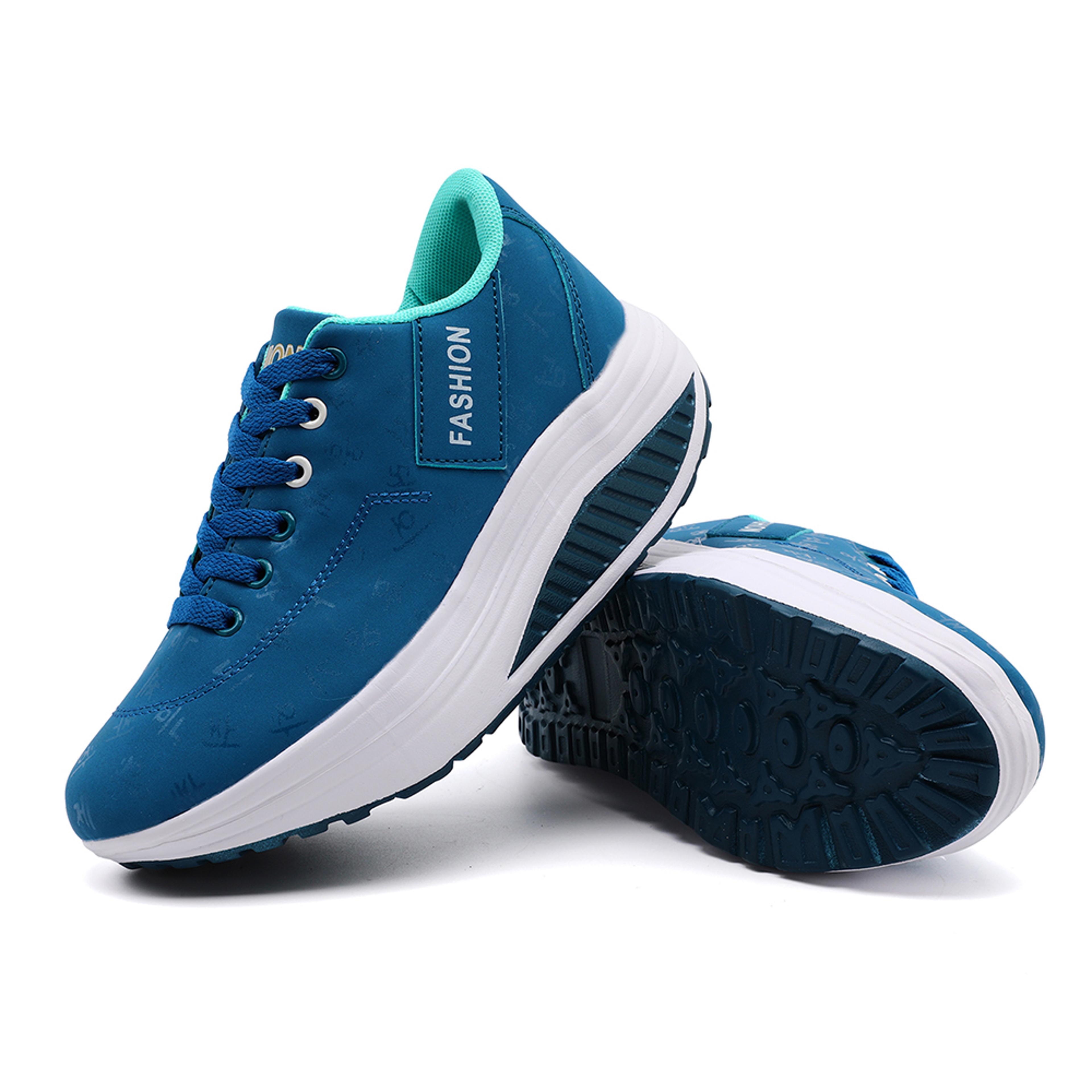 Womens Breathable Wedge Sneakers With Thick Sole And LaceUp Design 5