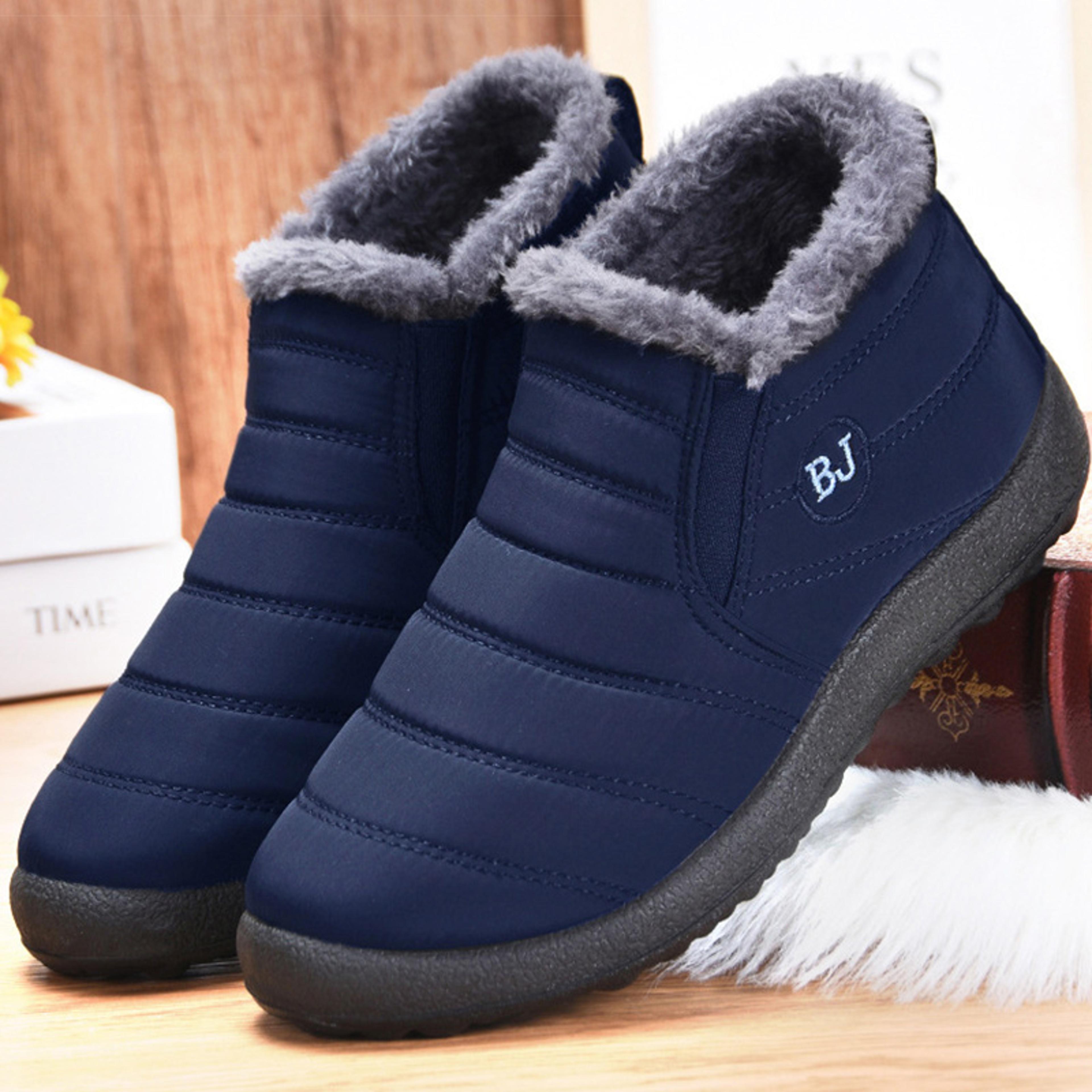 Womens Waterproof Winter Snow Boots With Plush Lining And SlipOn Design 1