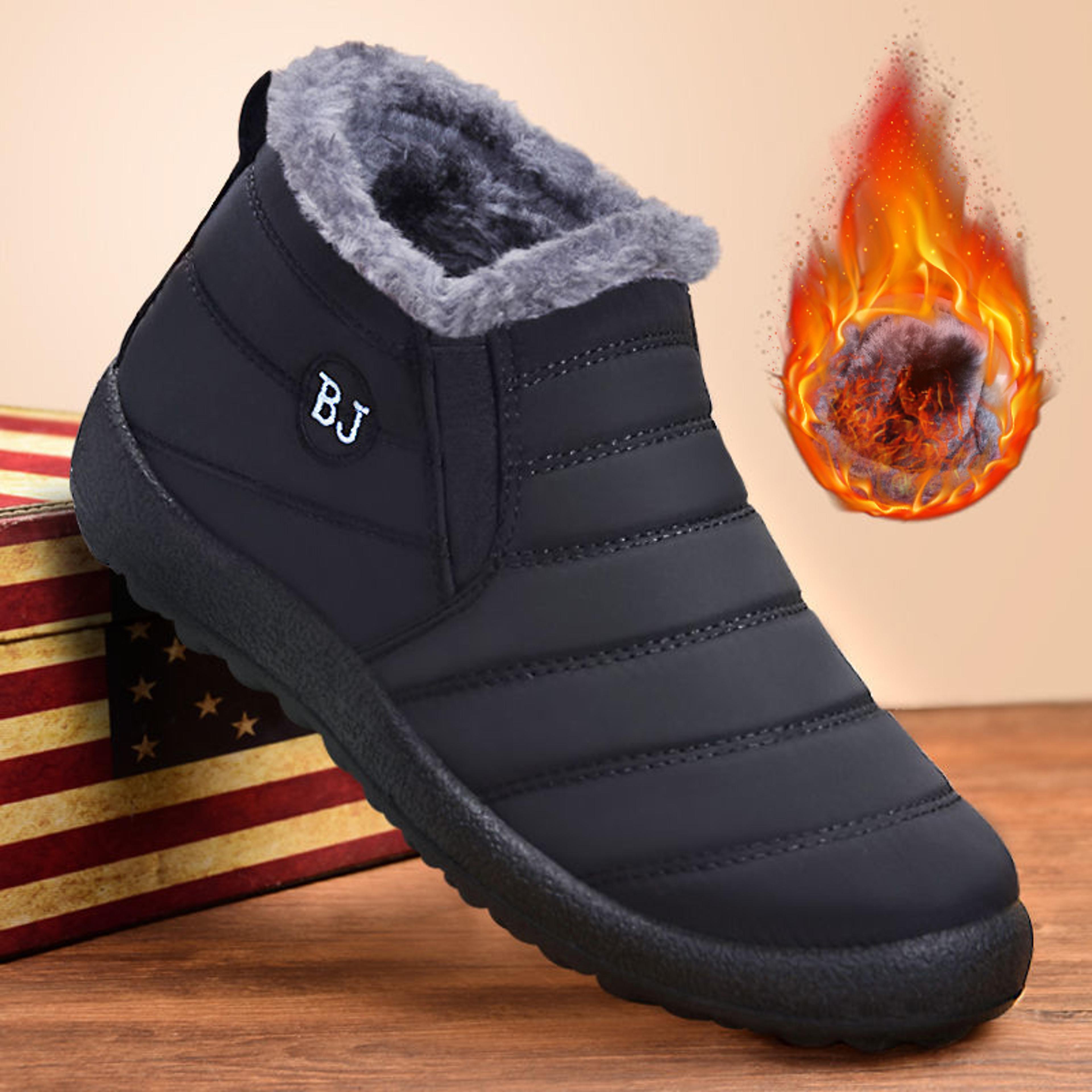 Womens Winter Snow Boots With Plush Lining And Low Wedge Heel 1