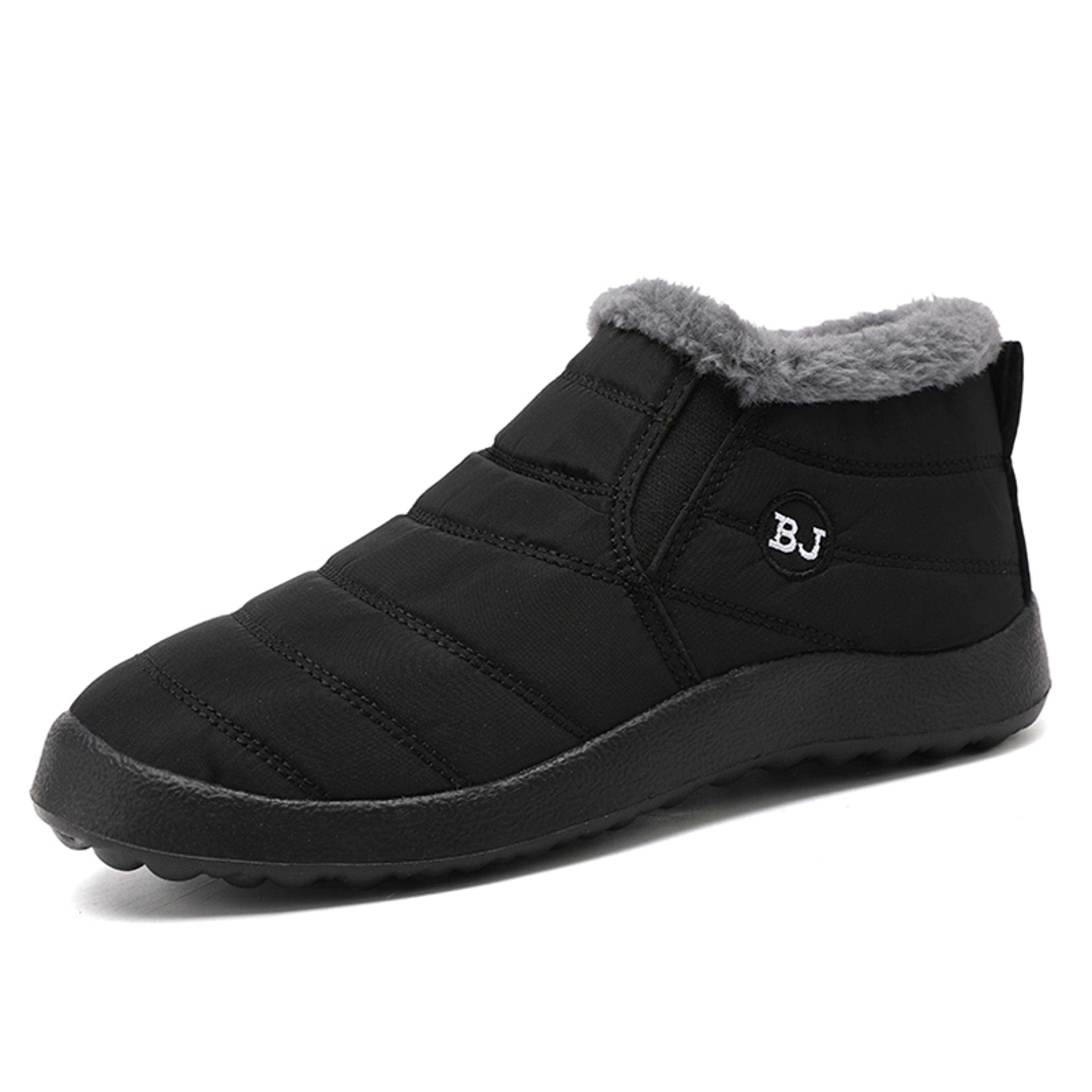 Womens Winter Snow Boots With Plush Lining And Low Wedge Heel 9