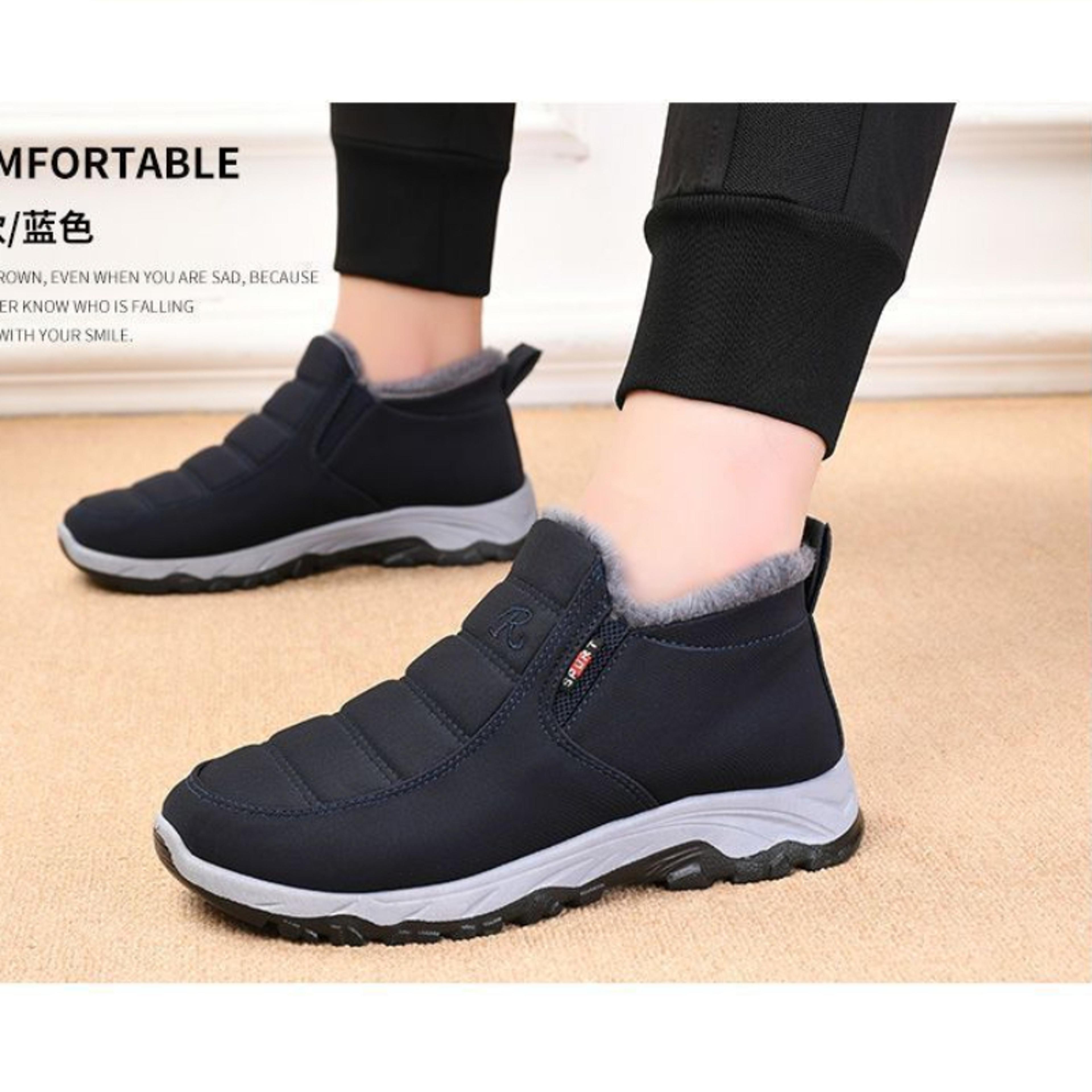 Womens Winter SlipOn Ankle Boots With Plush Lining And Rubber Sole 6