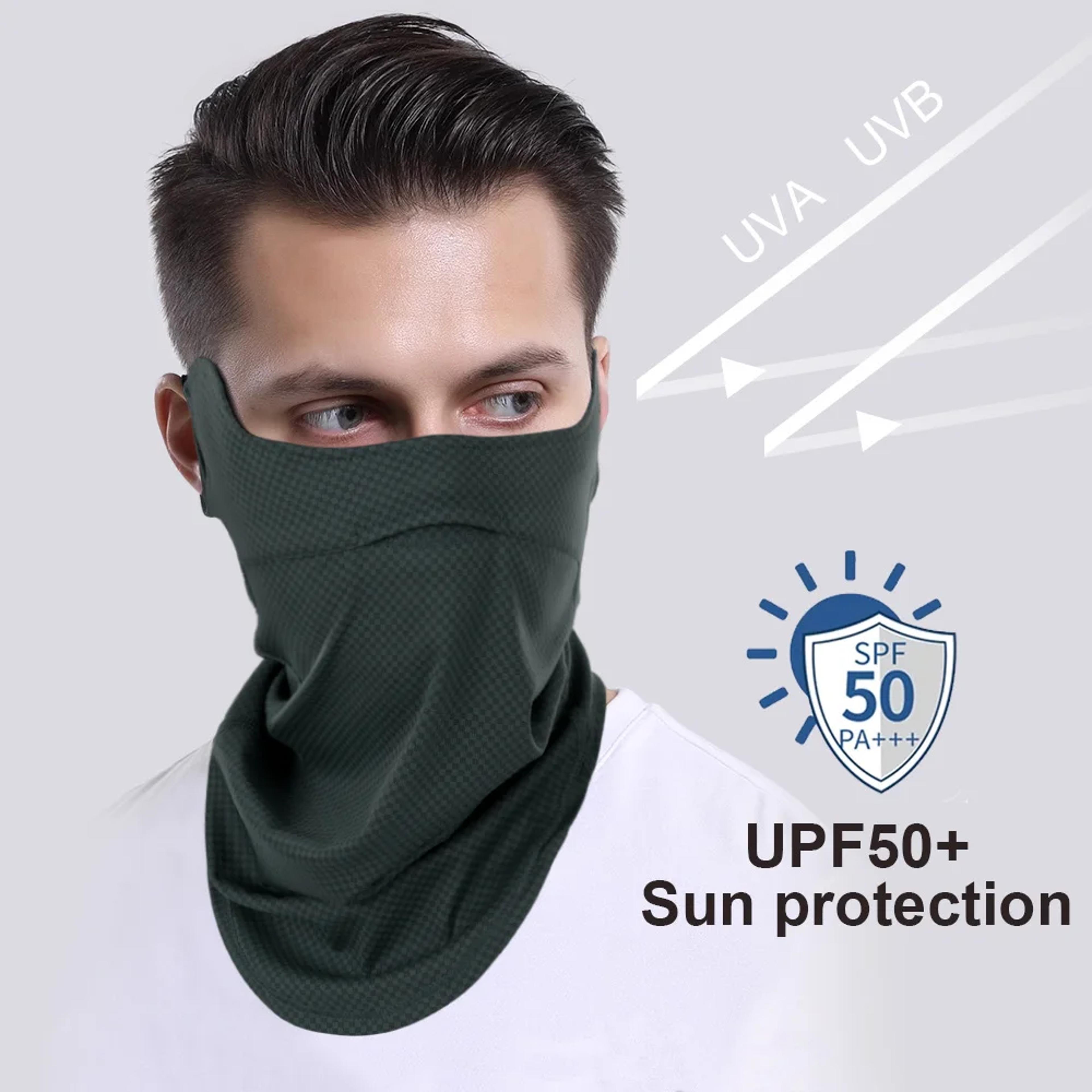 UPF50 UV Protection Neck Gaiter With Cooling QuickDry Fabric And Ear Loops 3