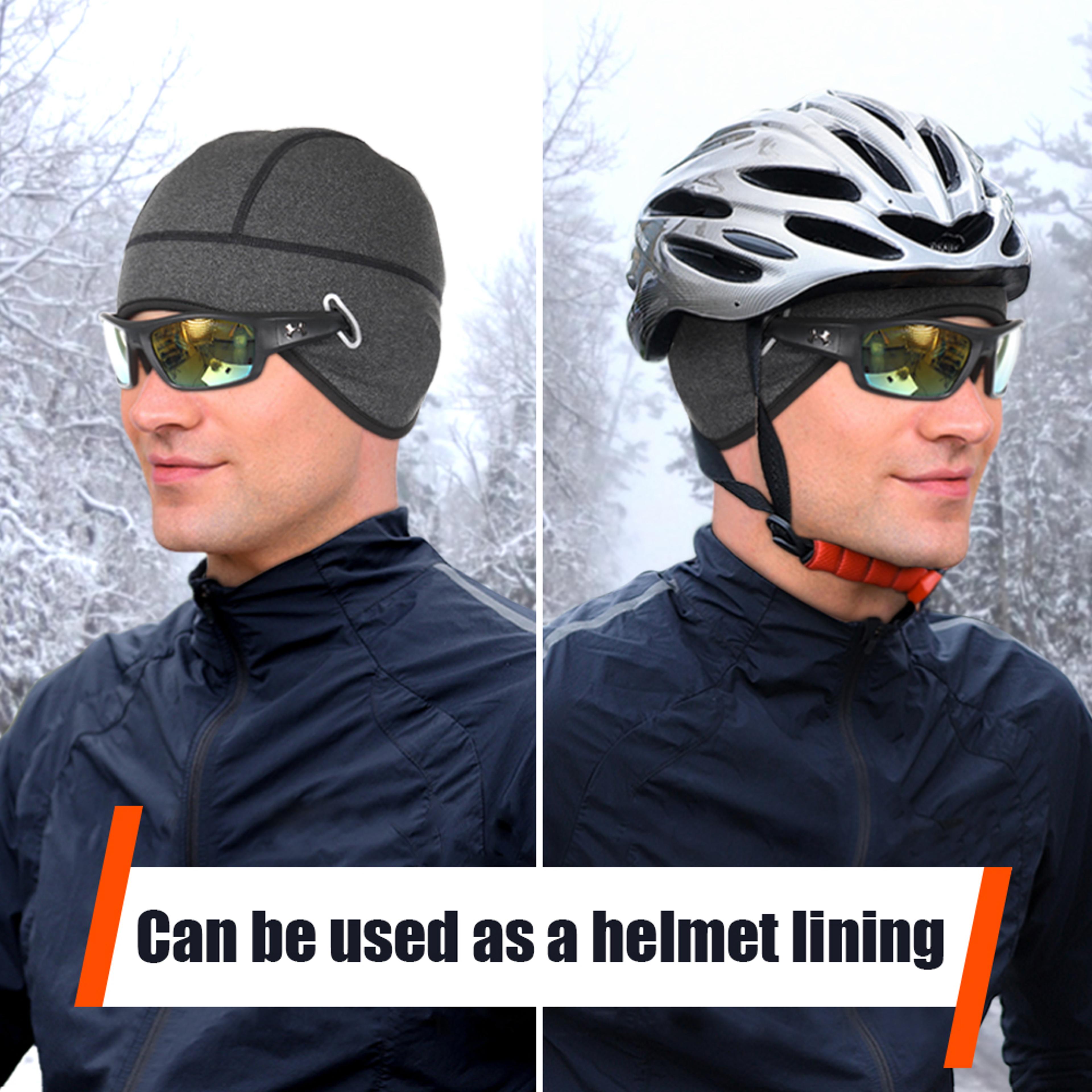 Unisex Winter Running Beanie Windproof Thermal Stretch Hat For Outdoor Sports 1