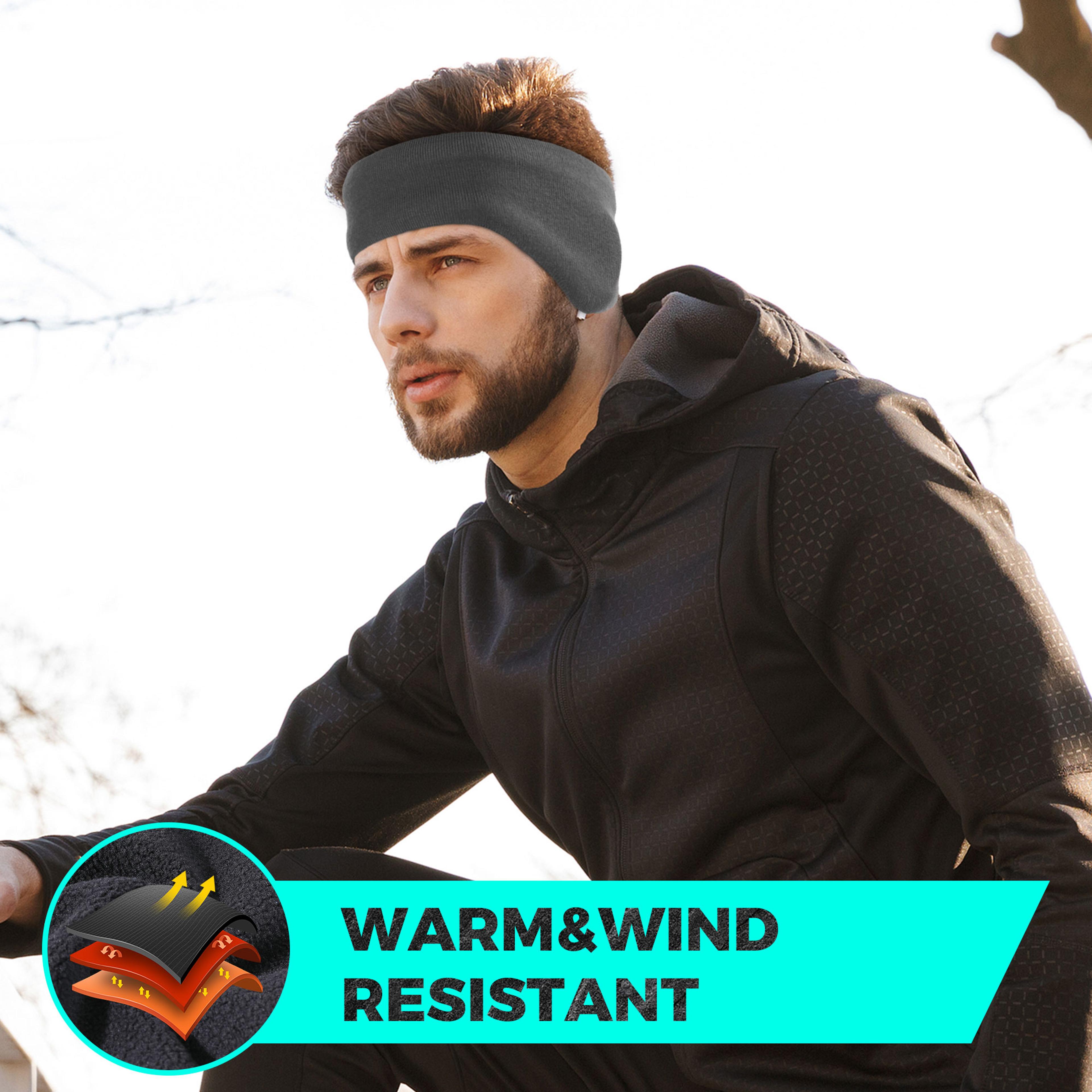 Winter Thermal Headband DoubleLayer Knitted Windproof Ear Warmer For Sports 2