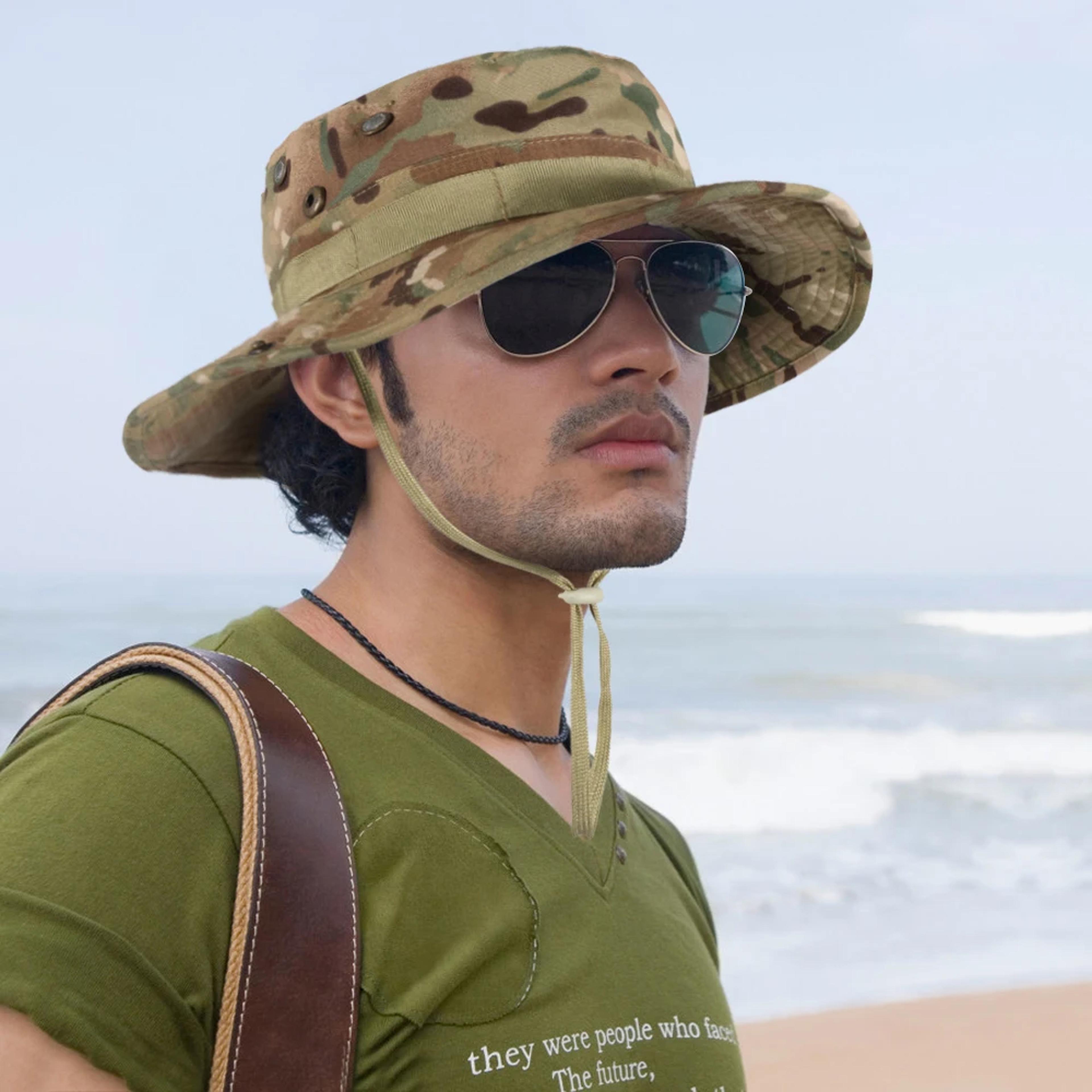 Breathable Camouflage Bucket Hat Adjustable Sun Hat For Fishing And Hiking 2