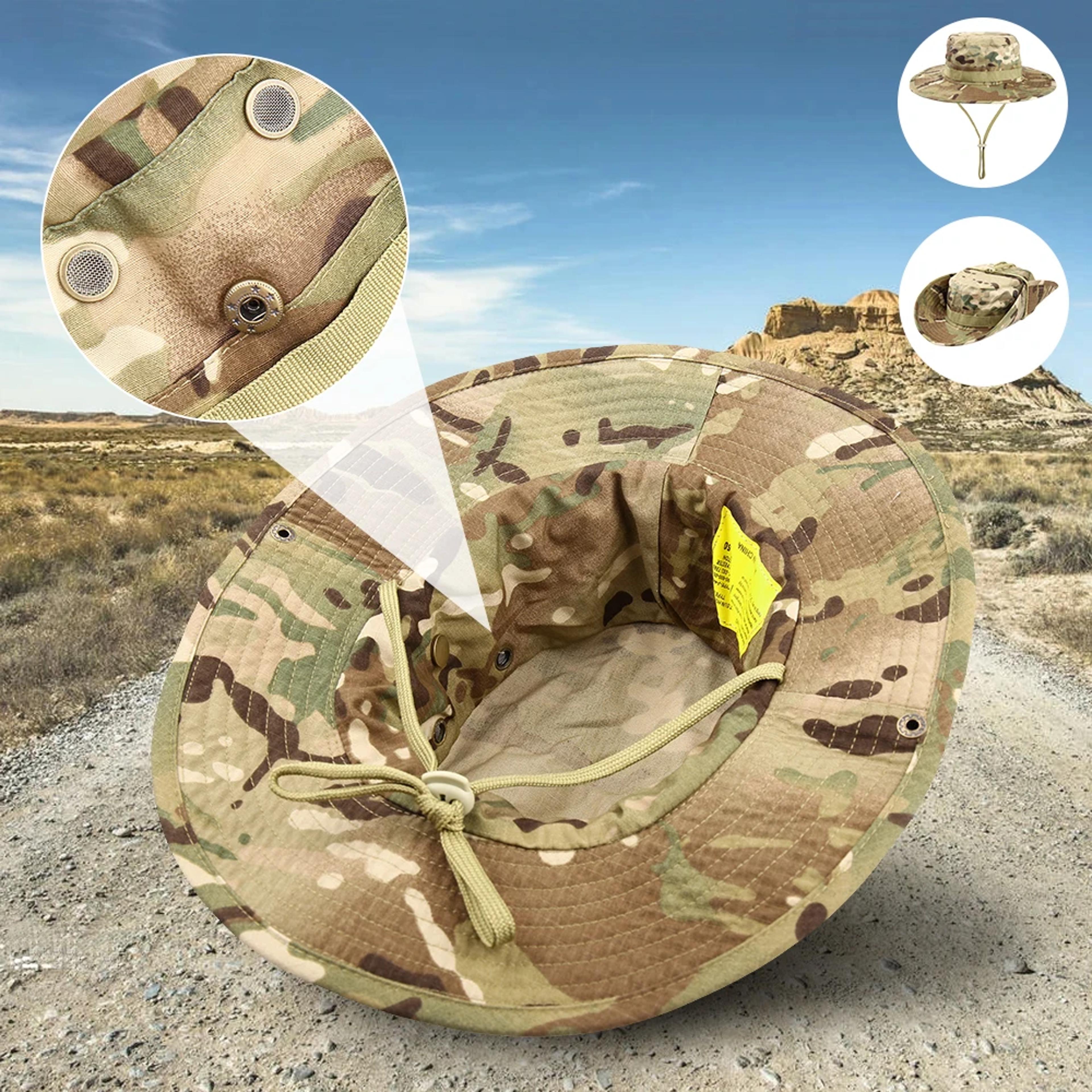 Breathable Camouflage Bucket Hat Adjustable Sun Hat For Fishing And Hiking 5
