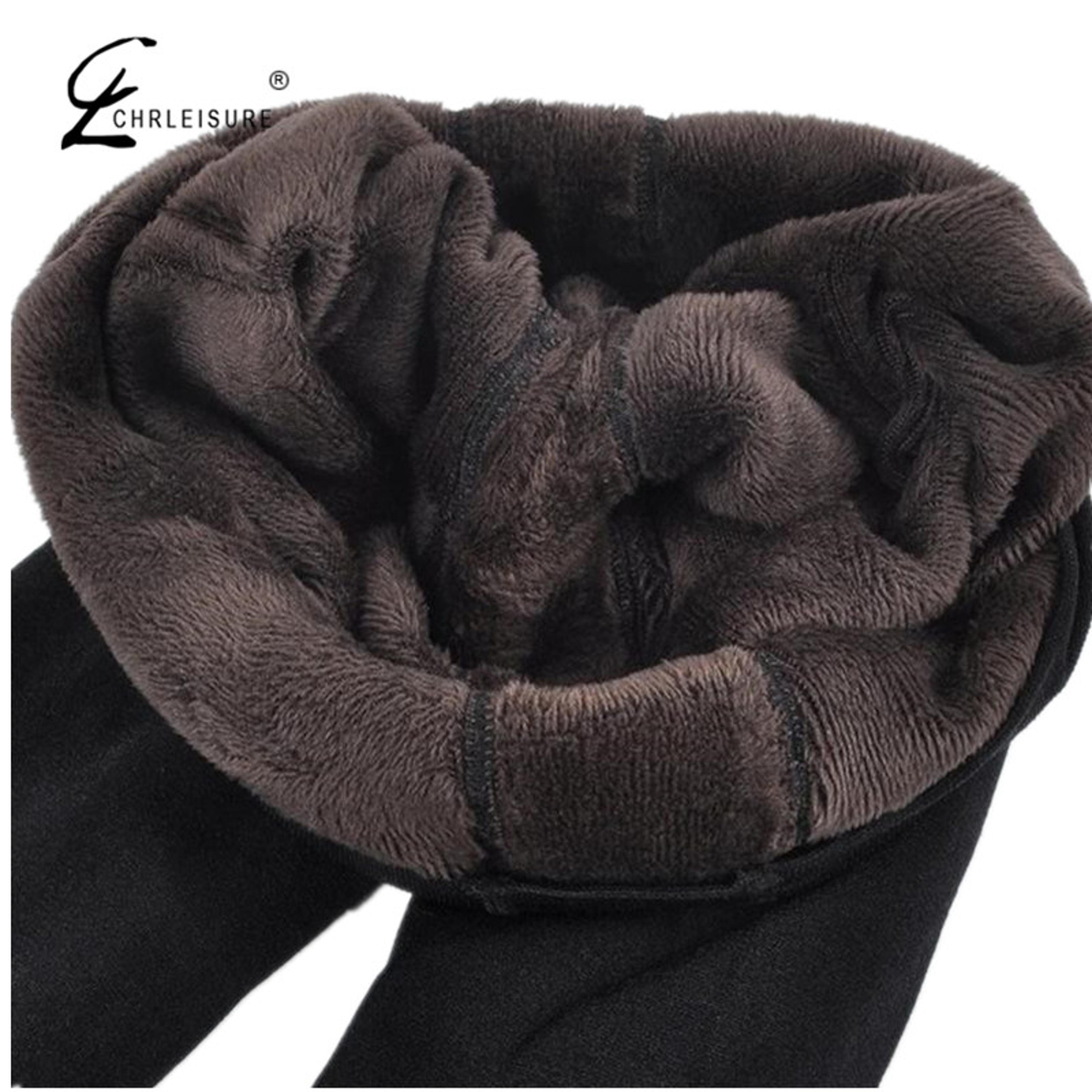 Womens High Waisted Winter Leggings With Thick Knit Fabric 1