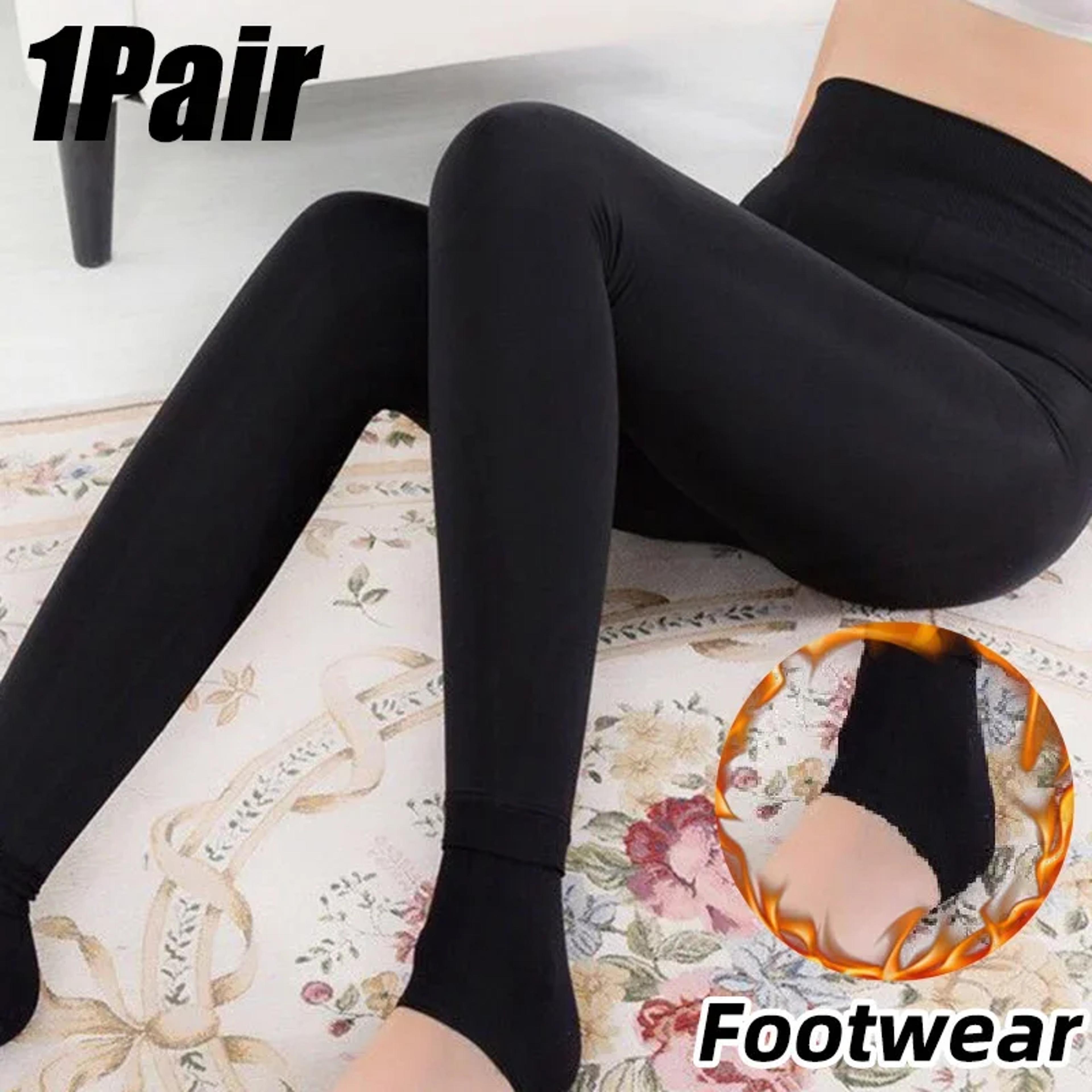Winter Fleece Lined Leggings For Women Thickened Warm AnkleLength Tights 14