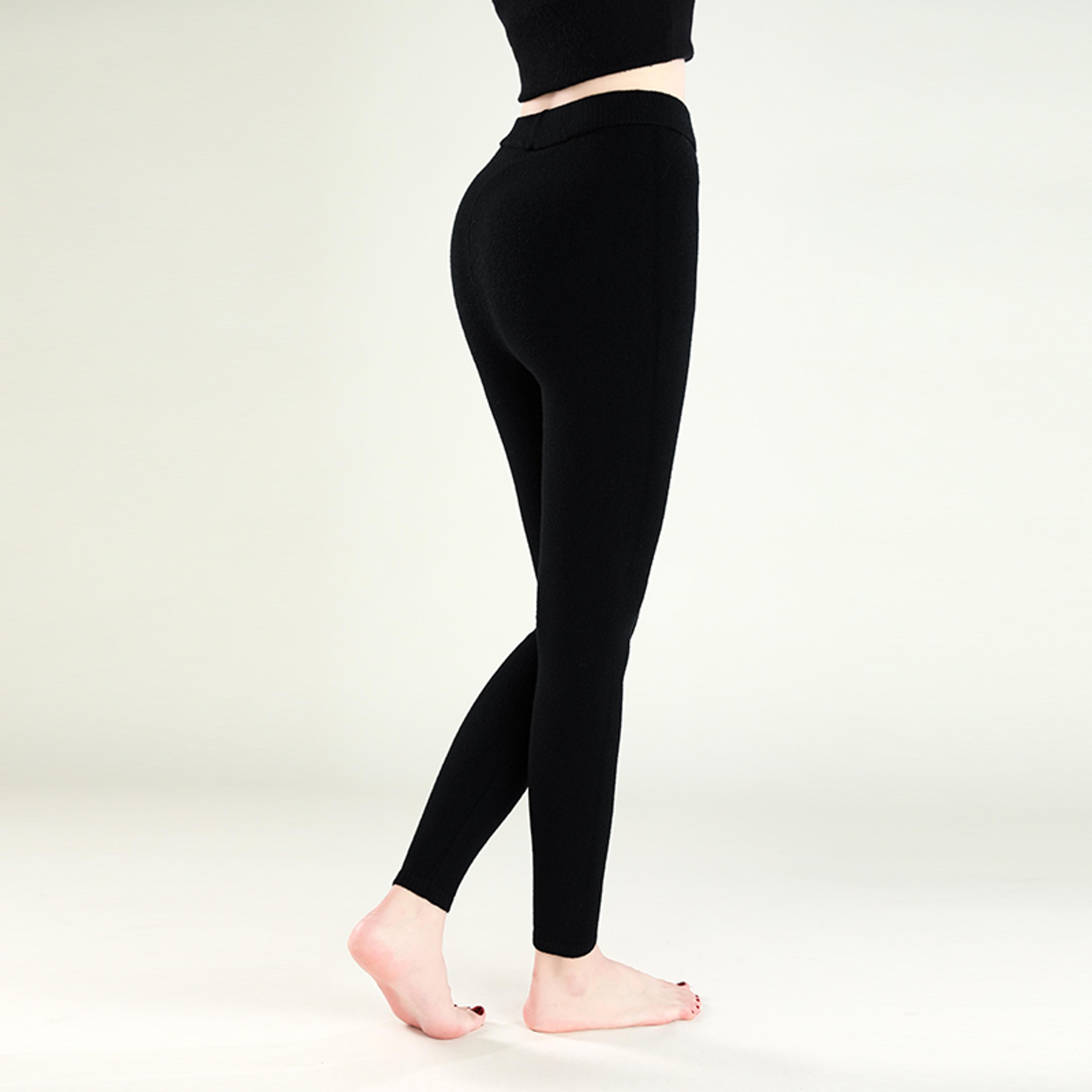 Womens Wool Leggings Slim Fit Seamless AnkleLength Winter Pants 10