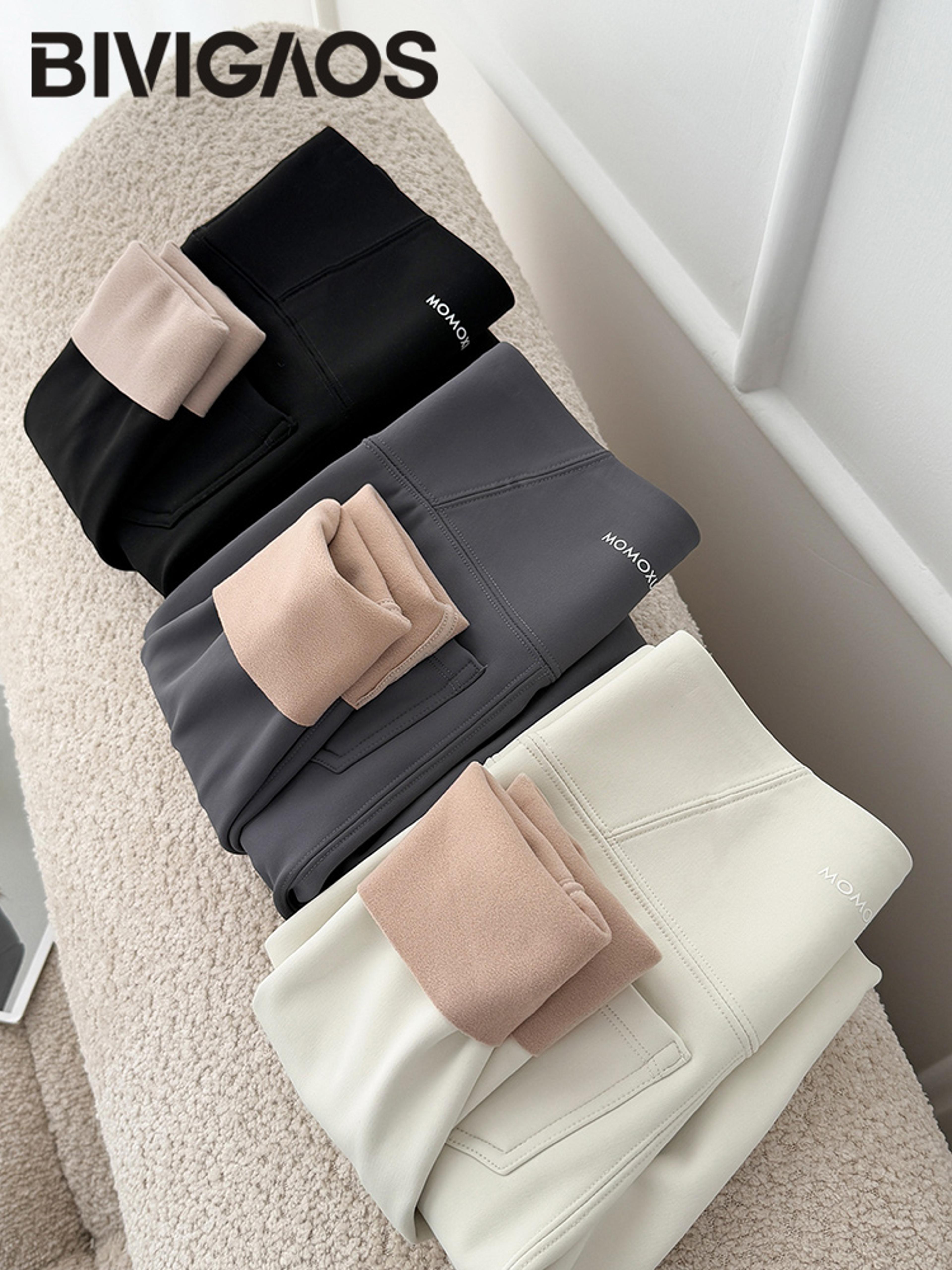 Womens High Waist Fleece Leggings With Seamless Stretch Fit For Winter 6
