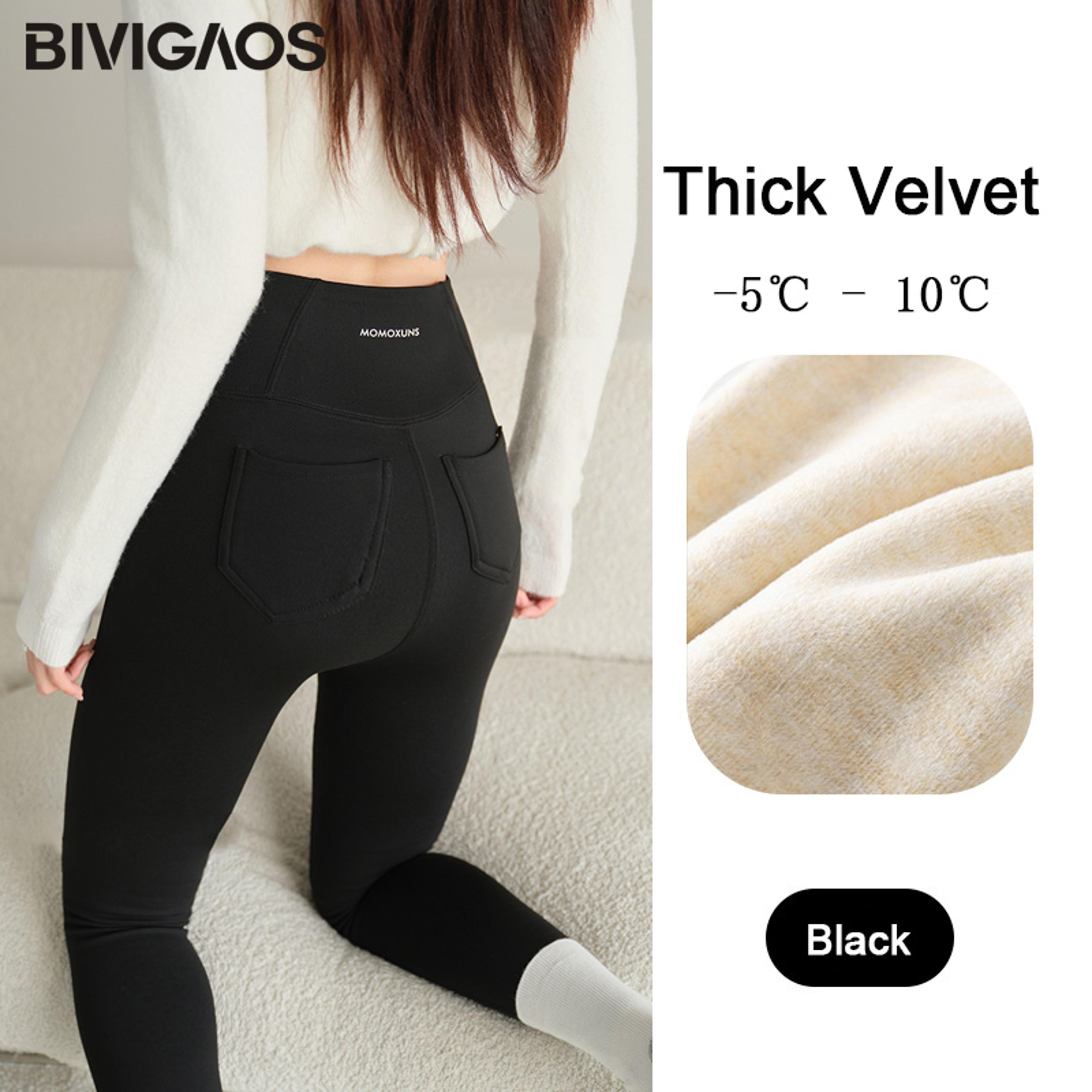 Womens High Waist Fleece Leggings With Seamless Stretch Fit For Winter 14