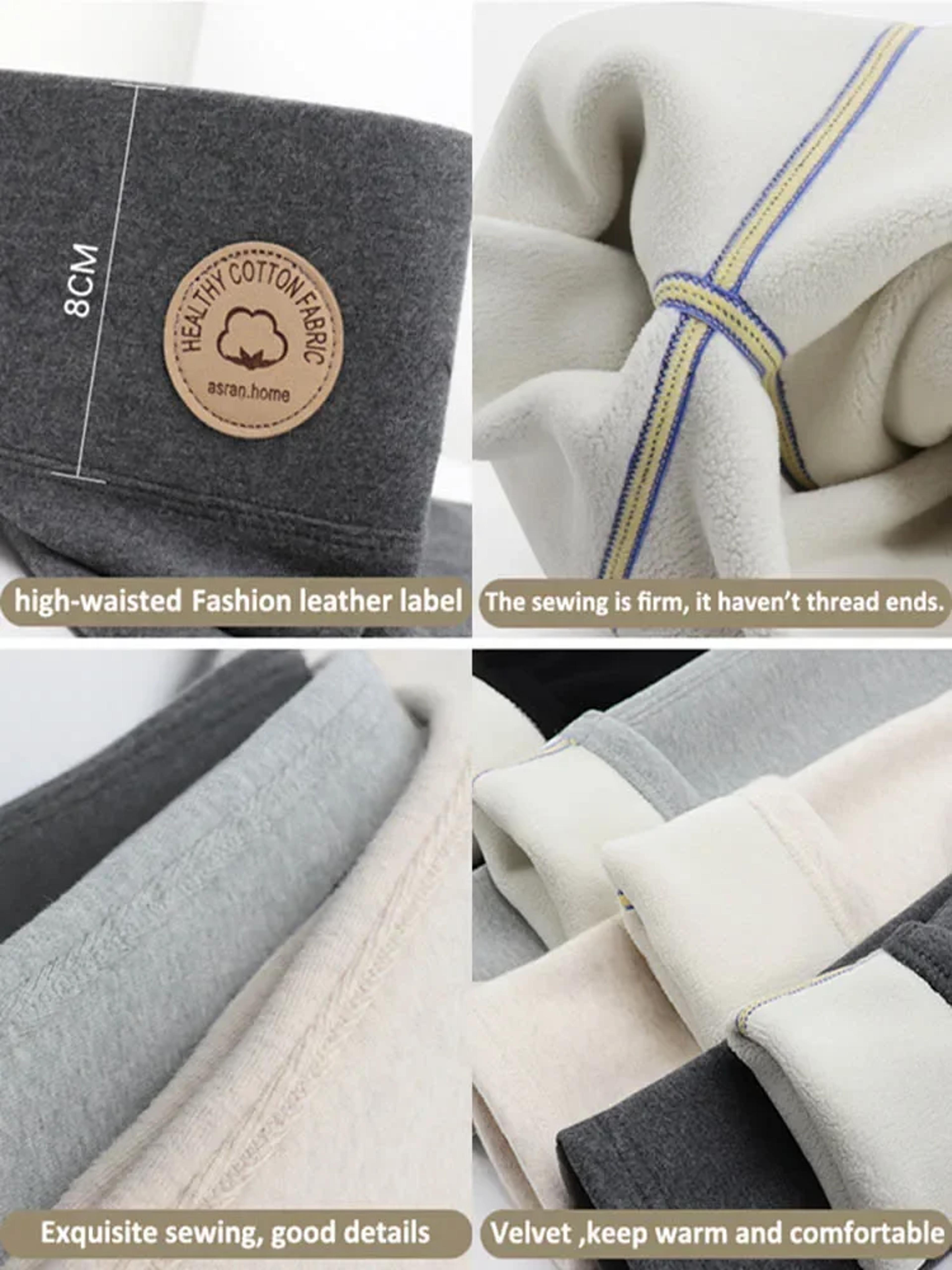 women's high waist fleece lined thermal leggings for winter warmth